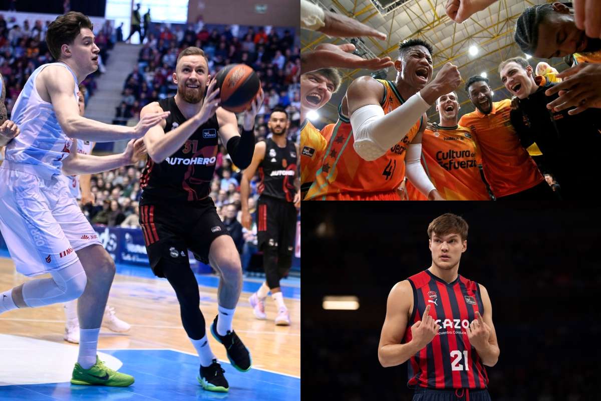 Victorias del Baskonia el Valencia y el Real Madrid que ya es líder