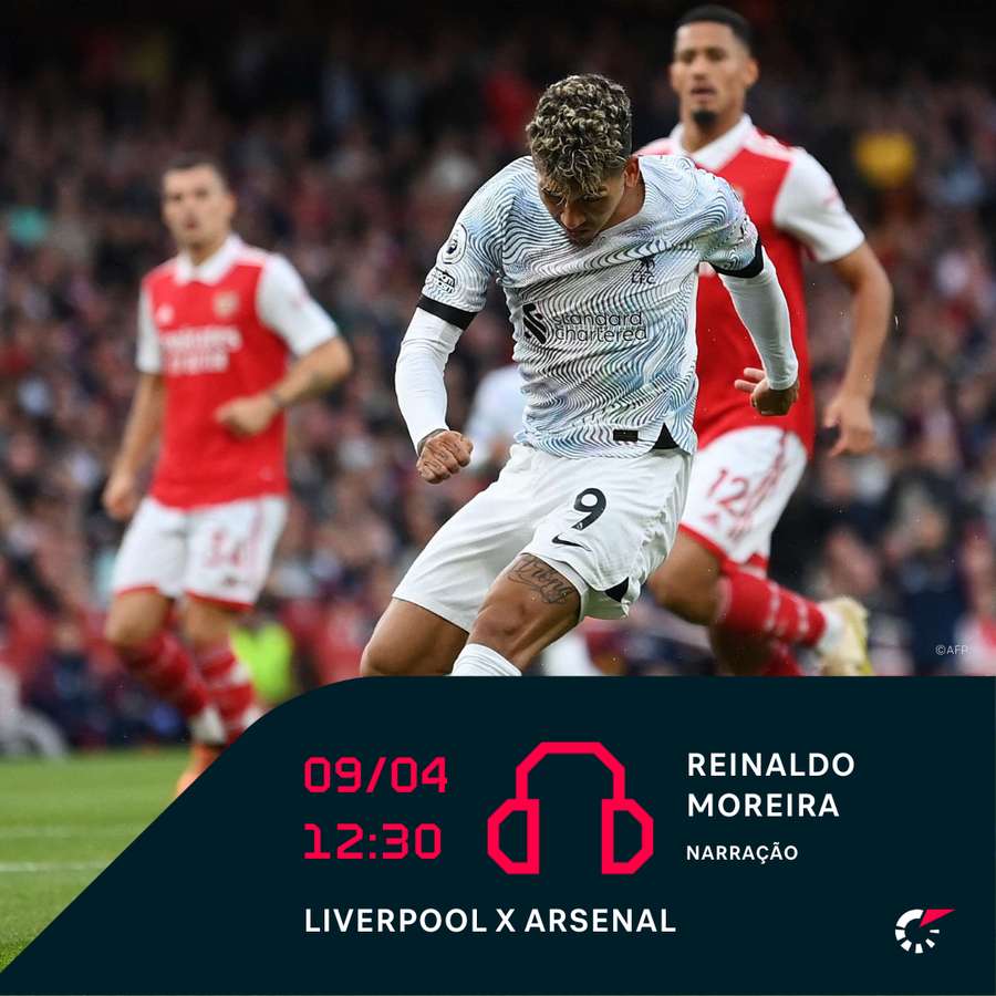 Liverpool x Arsenal onde ver e tudo sobre o clássico pela Premier