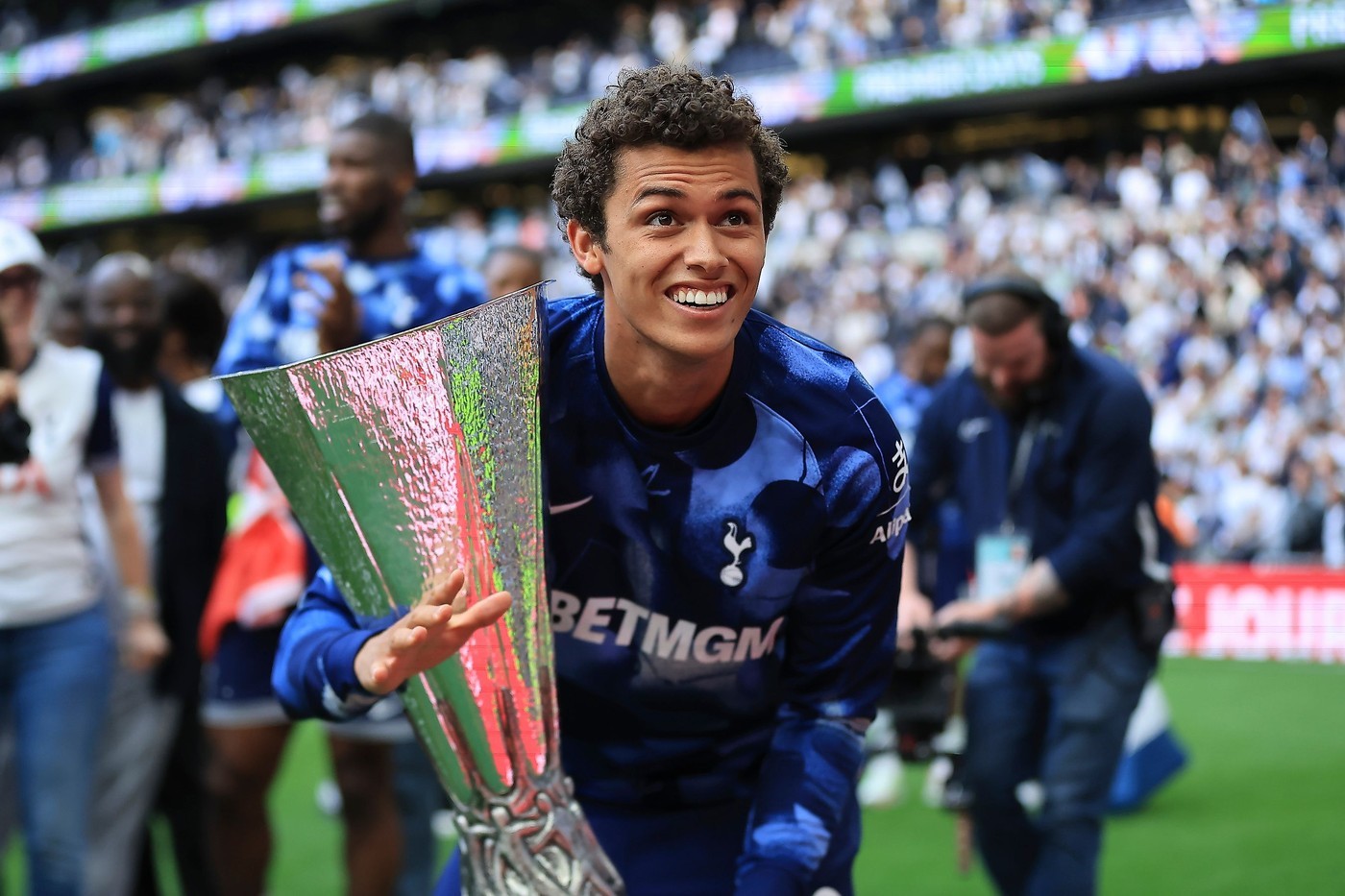 Brennan Johnson won the Europa League with Tottenham last season
