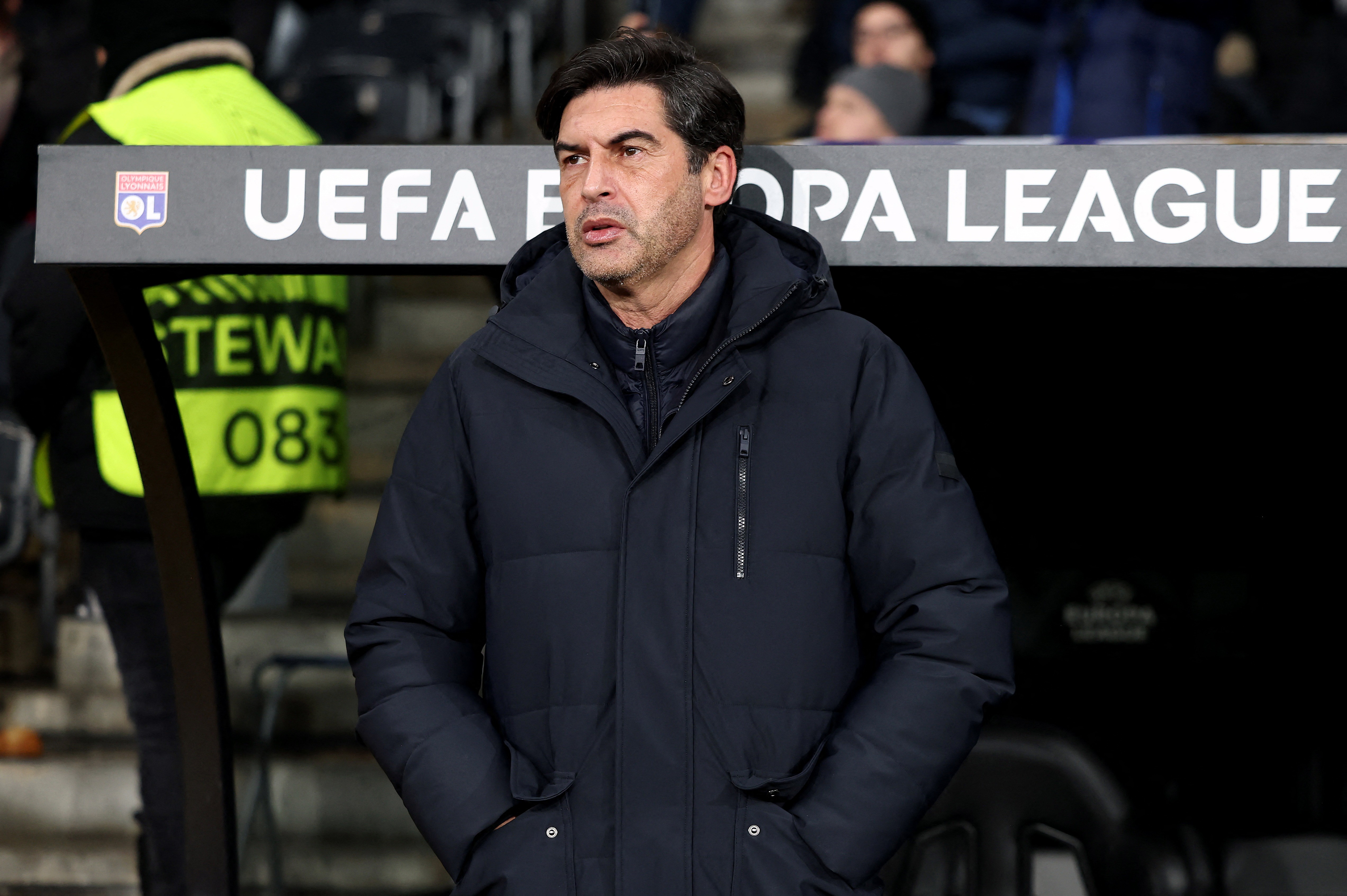 Paulo Fonseca before the match against Young Boys in the Europa League