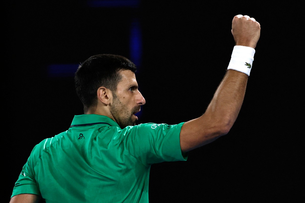 Djokovic celebrtes win