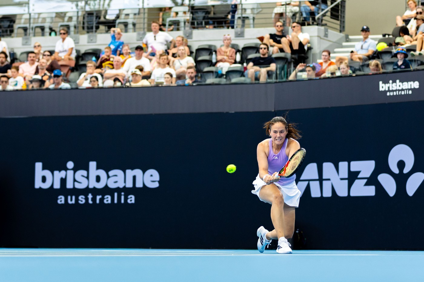 Kasatkina in action at the Brisbane Interntional