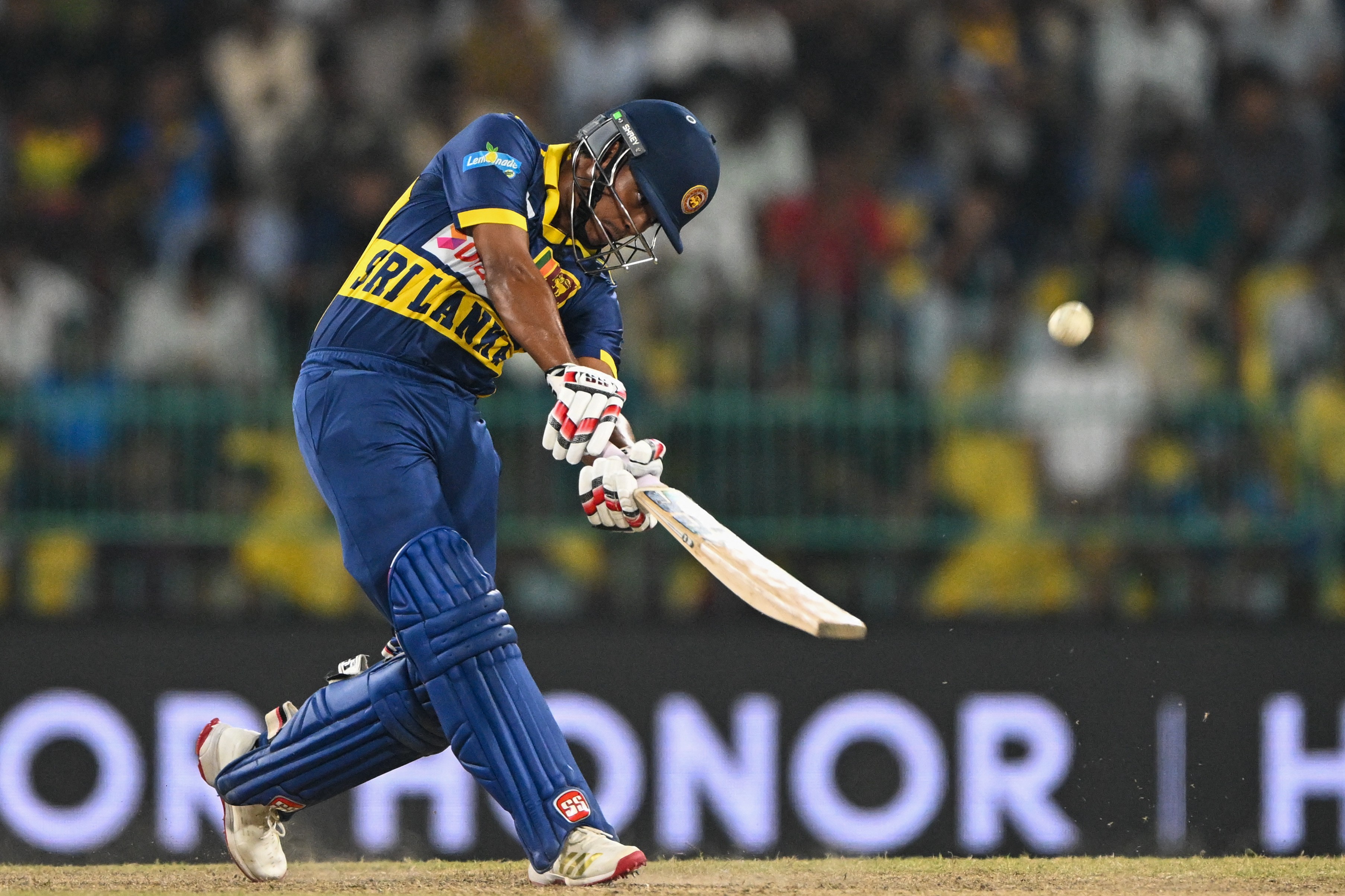 Sri Lanka in action against England