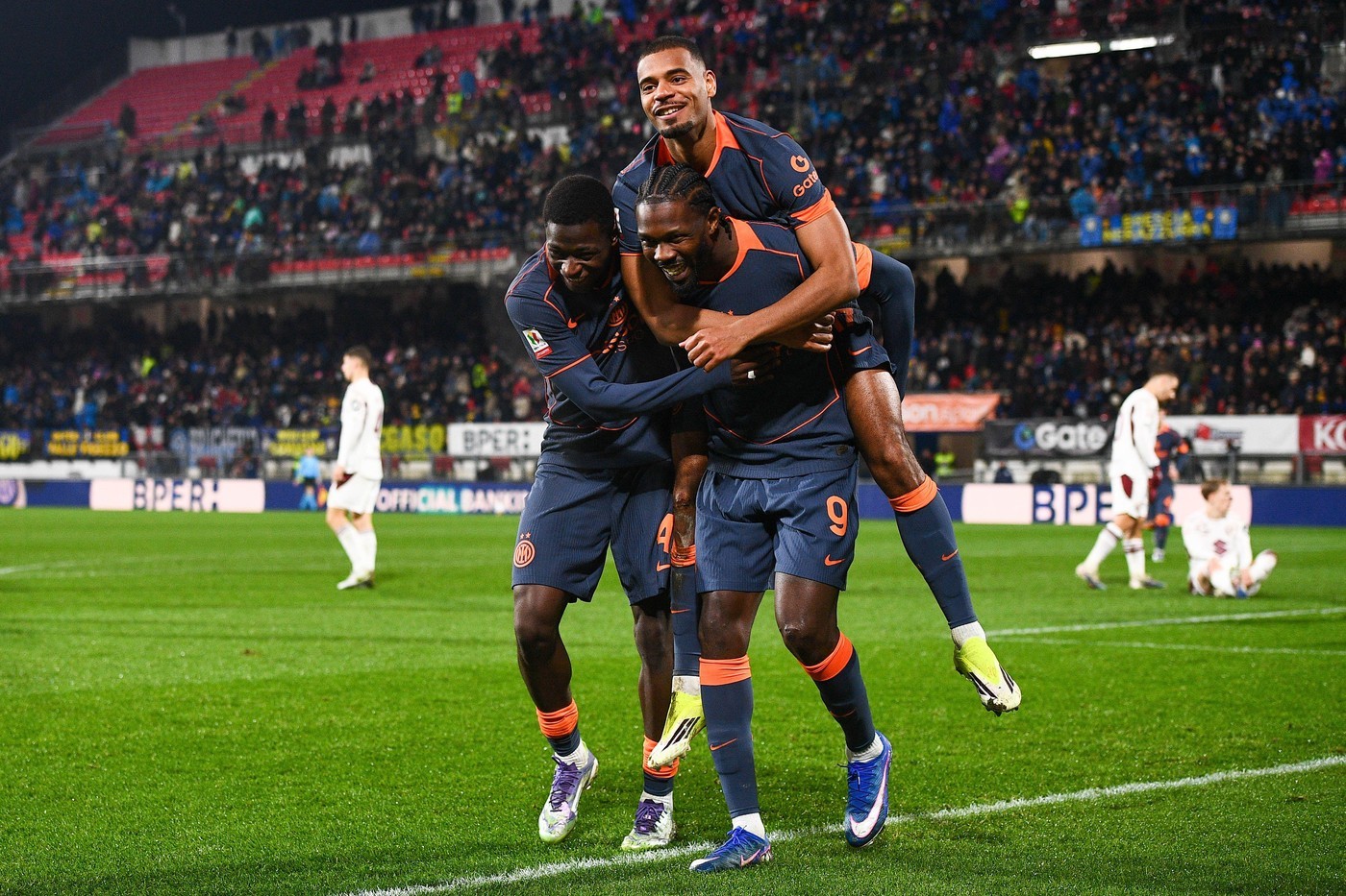 Andy Diouf celebrates his goal