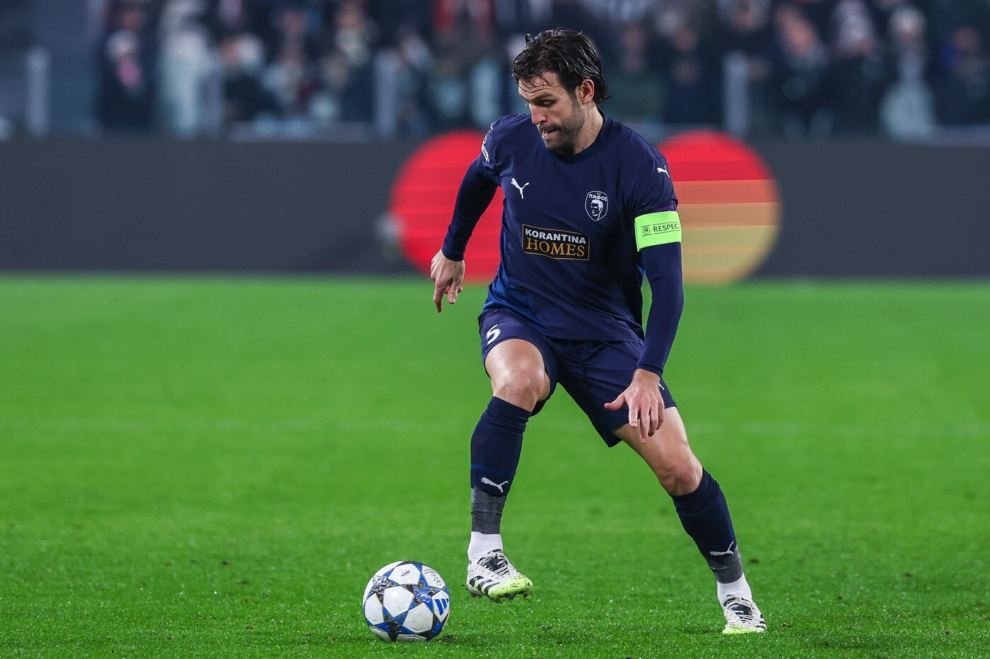 David Goldar during the match against Juventus