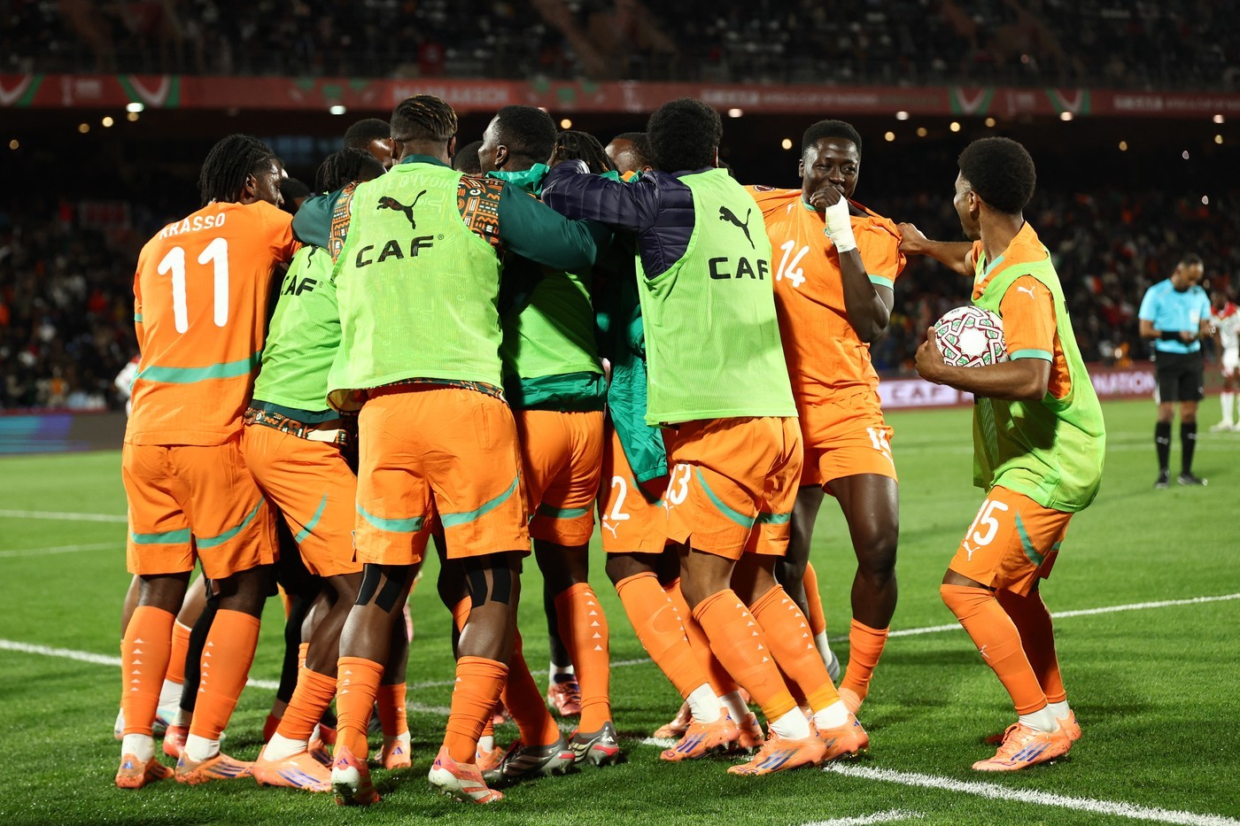 Ivory Coast celebrate against Burkina Faso