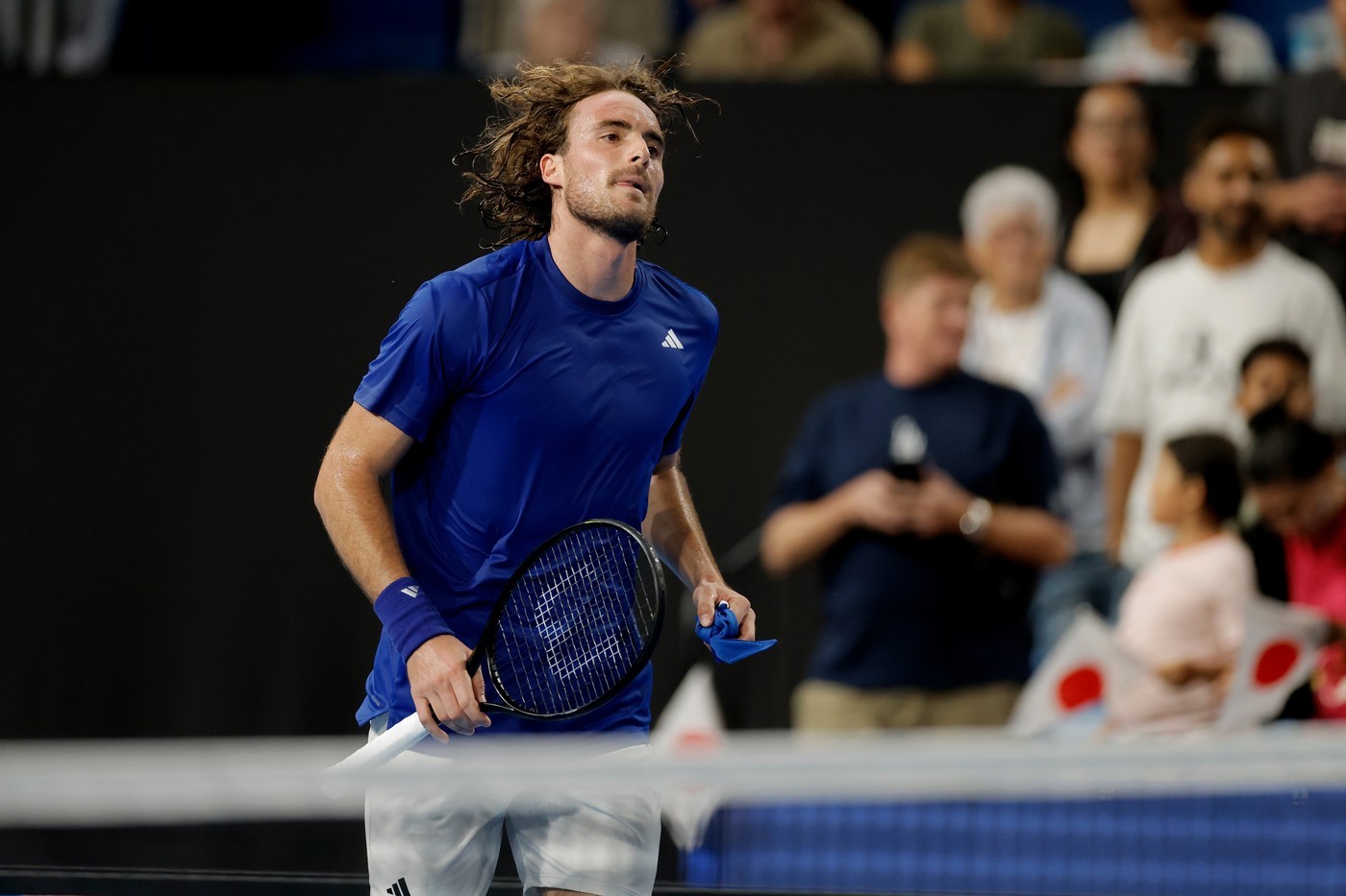 Tsitsipas celebrates his win