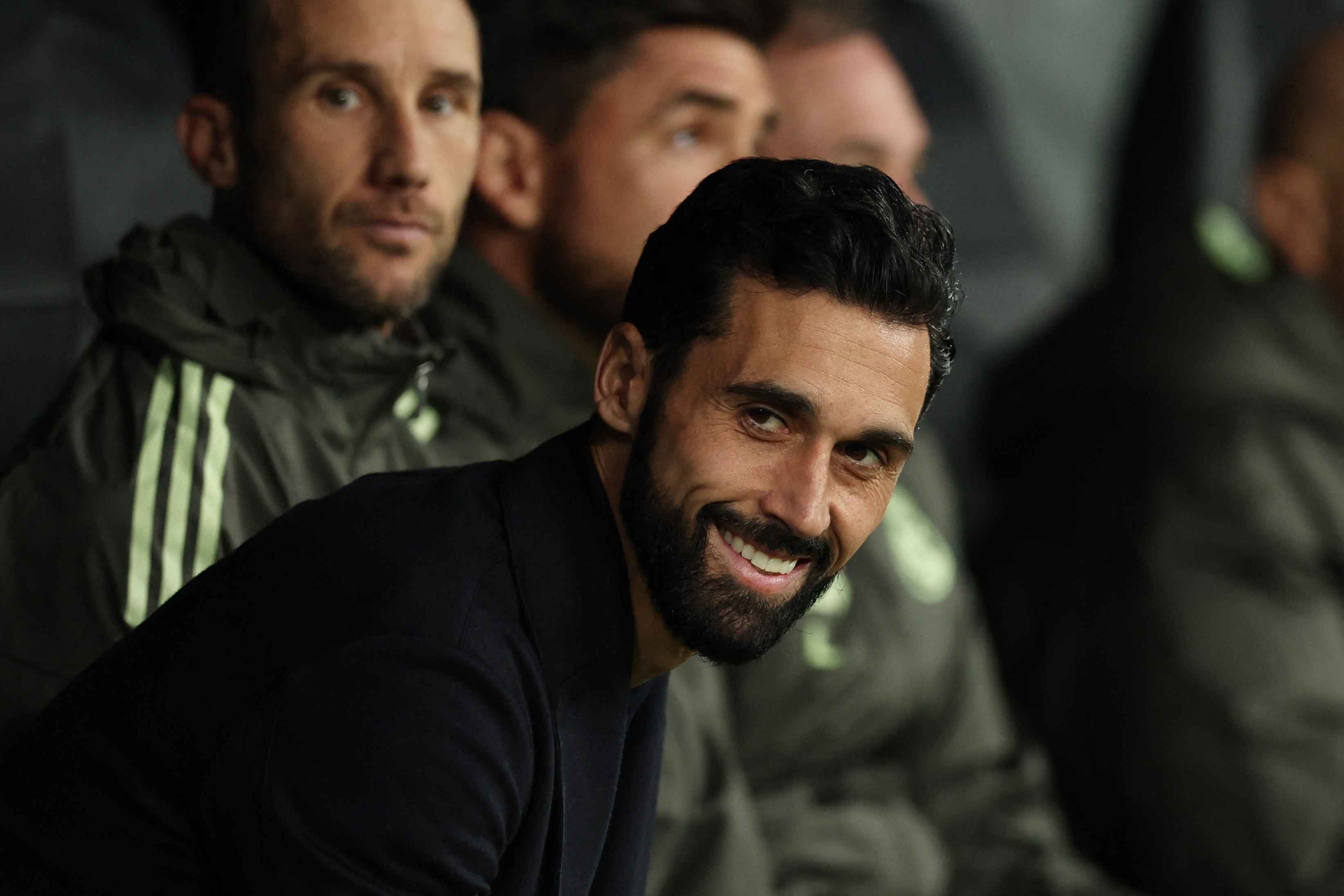 Alvaro Arebola on the Real Madrid bench