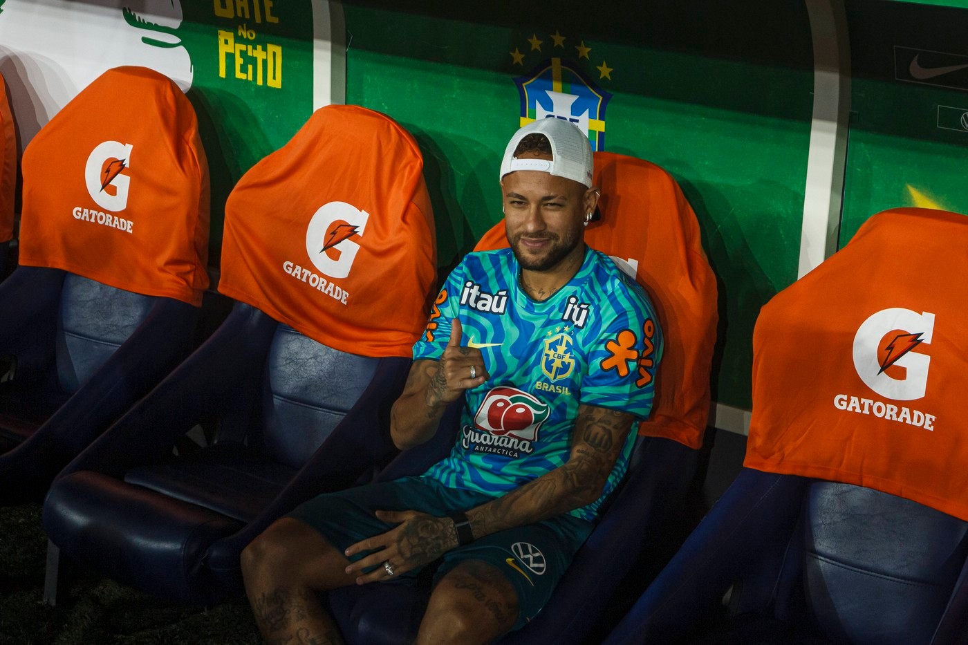 Brazil smiles during an International Friendly Match between Brazil and Panama