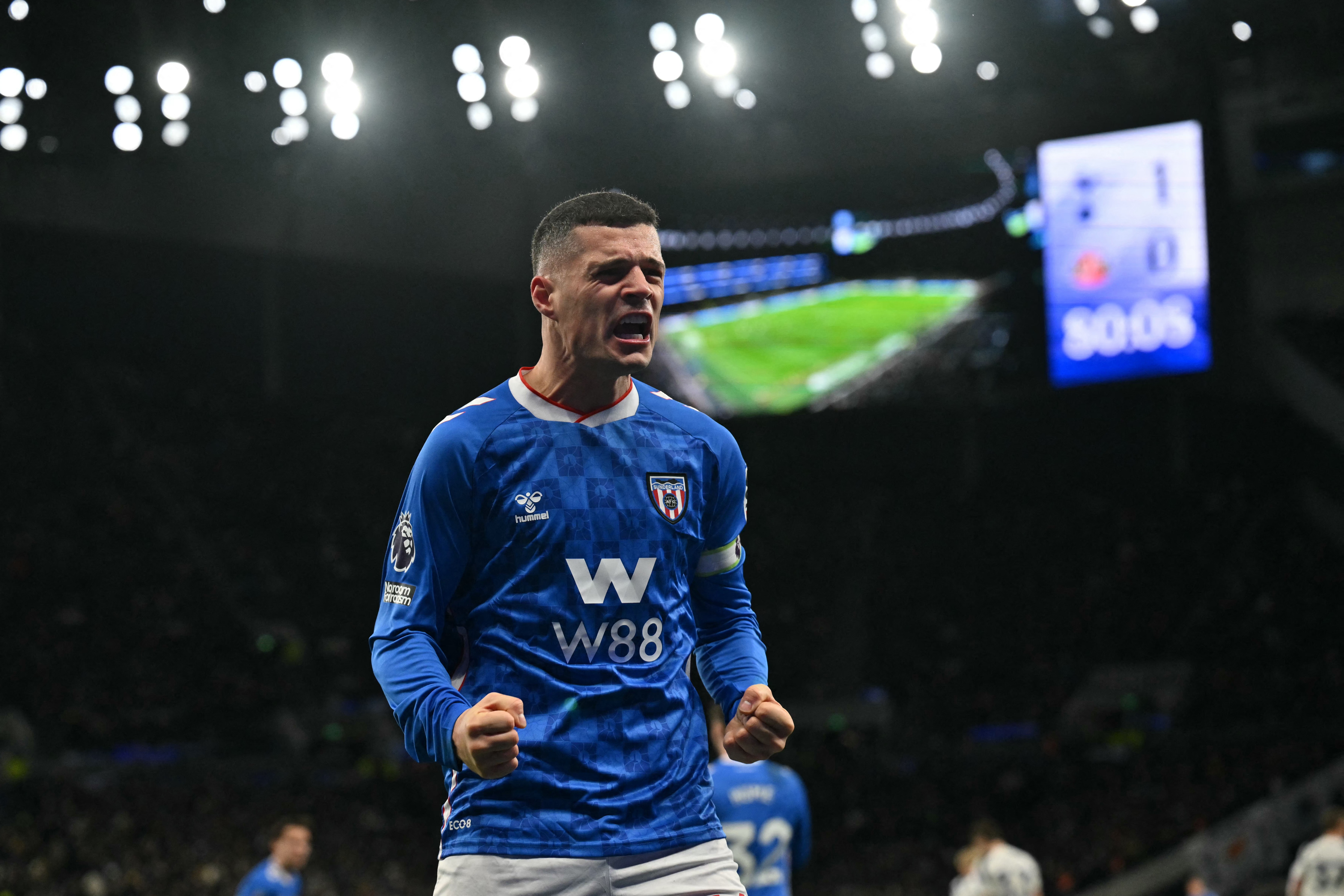 Sunderland's Granit Xhaka celebrates