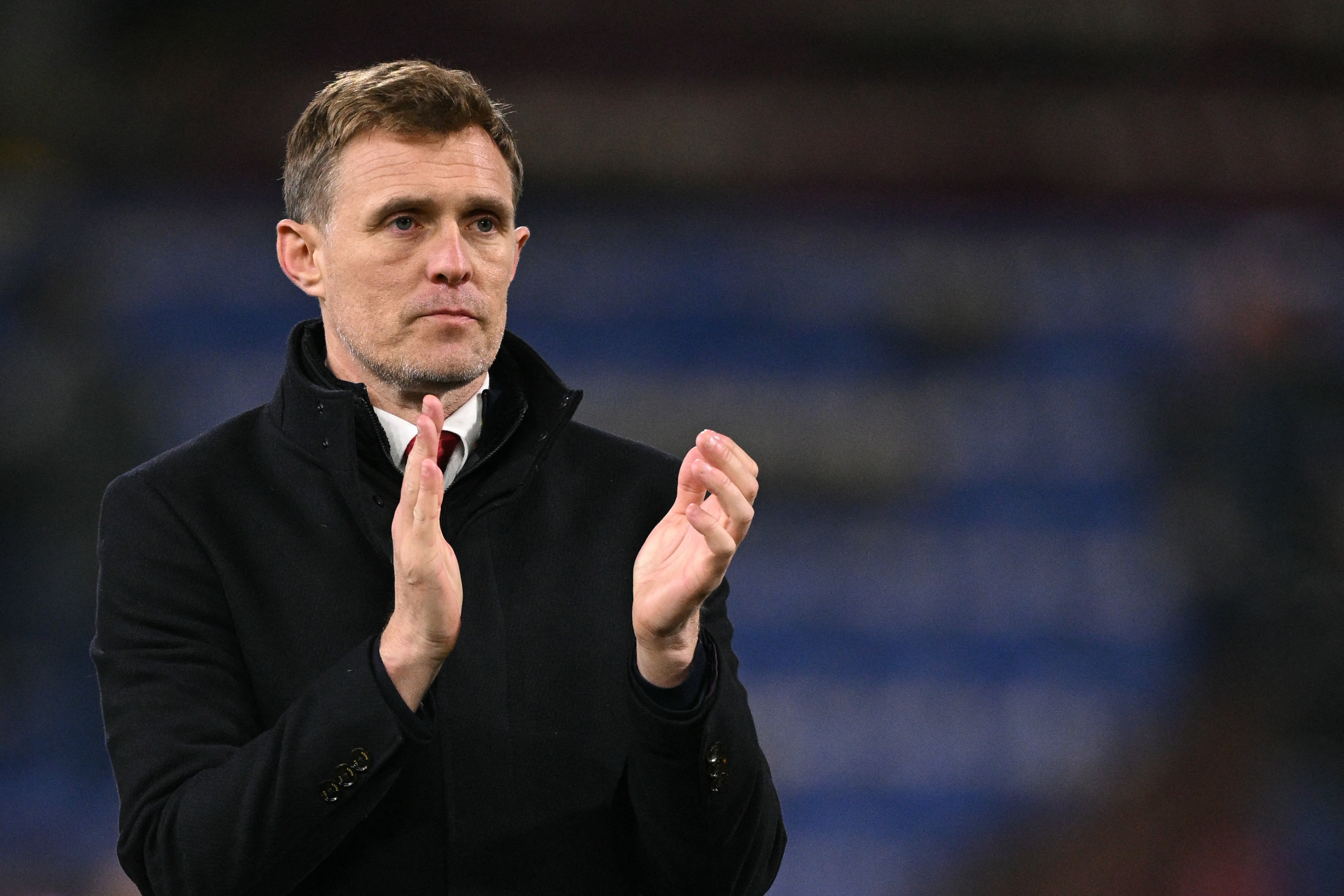 Darren Fletcher applauds the fans after Manchester United's draw at Burnley.