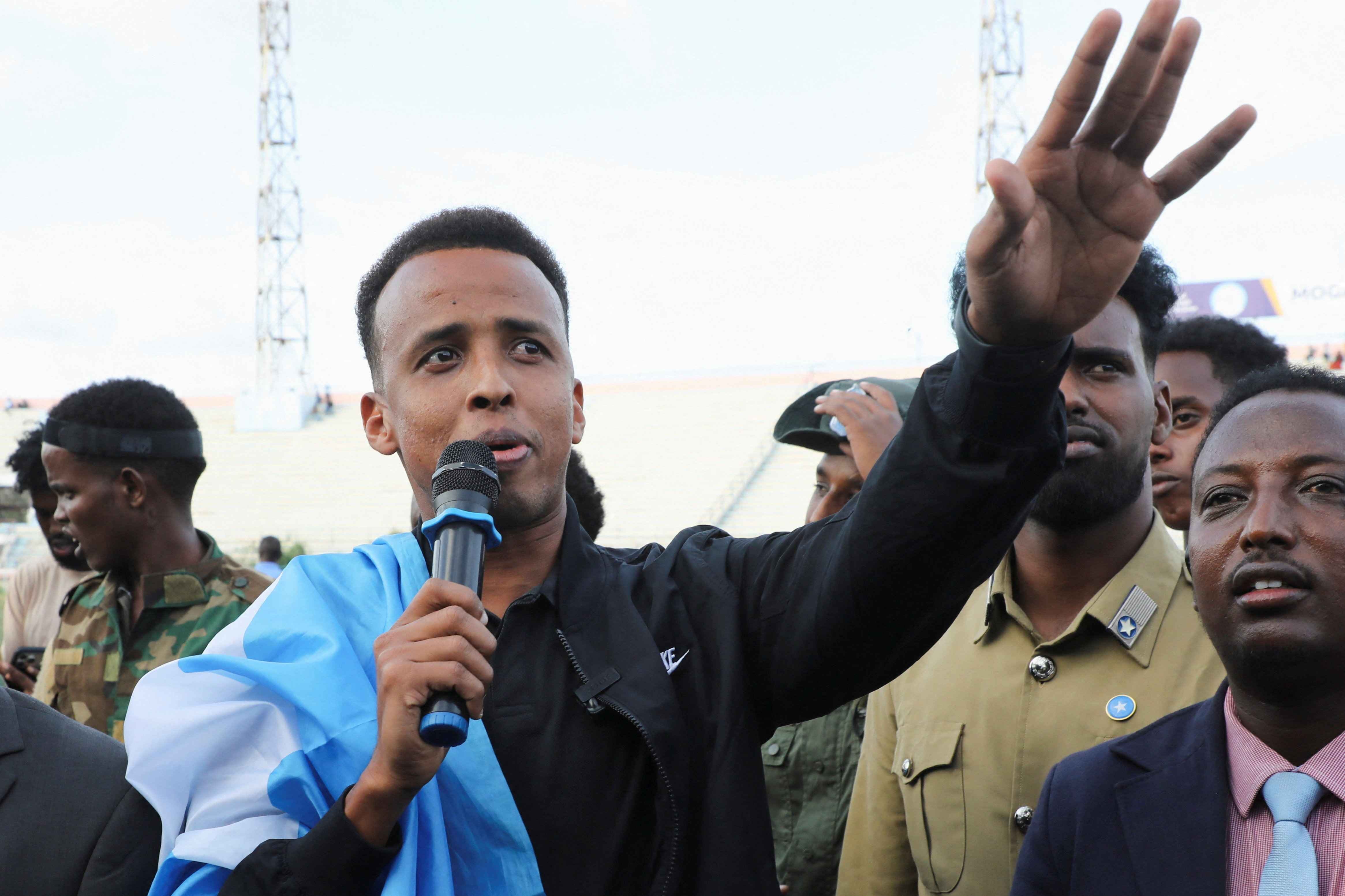 Omar Artan after returning to Somalia from the USA