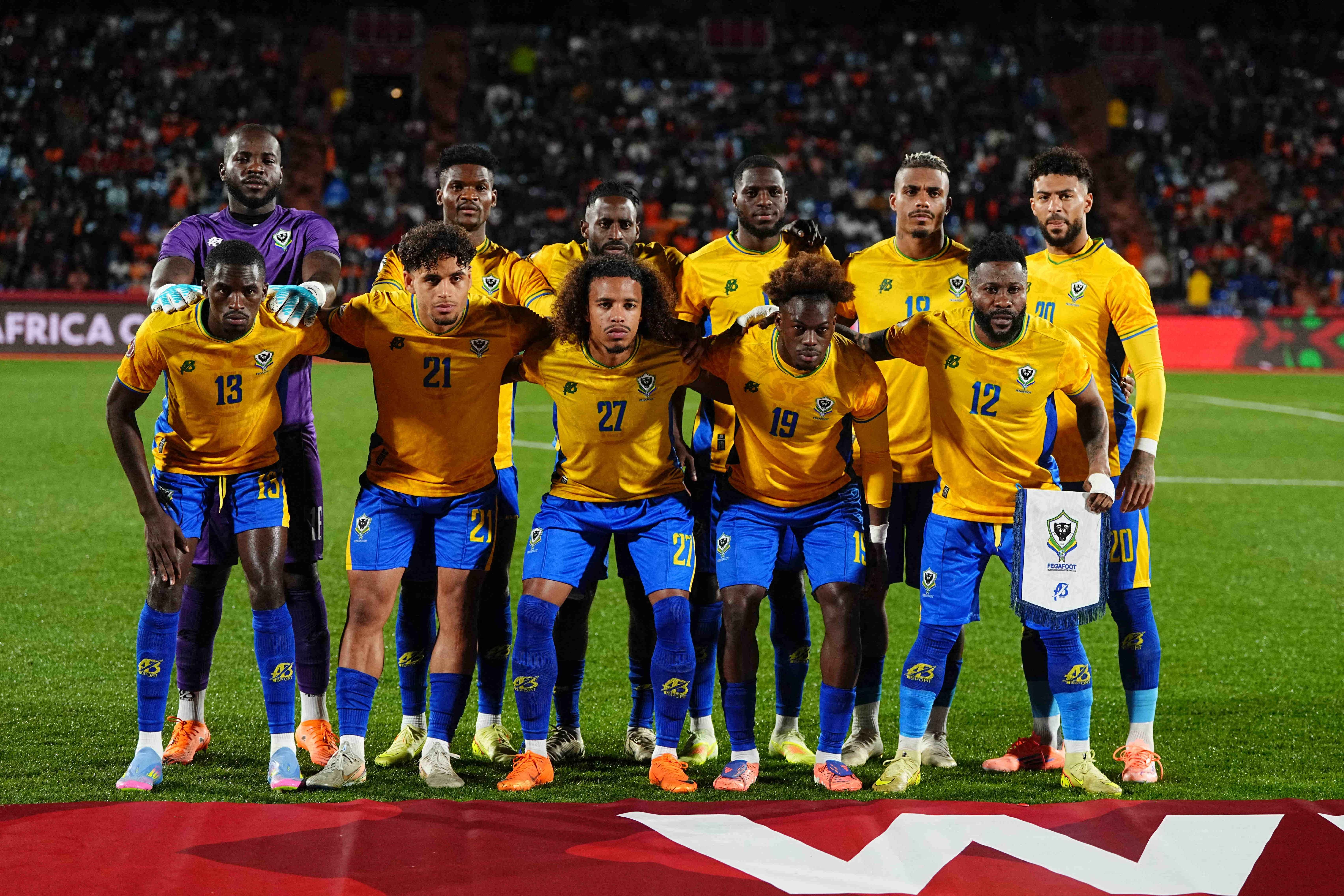 Gabon's national team during AFCON.