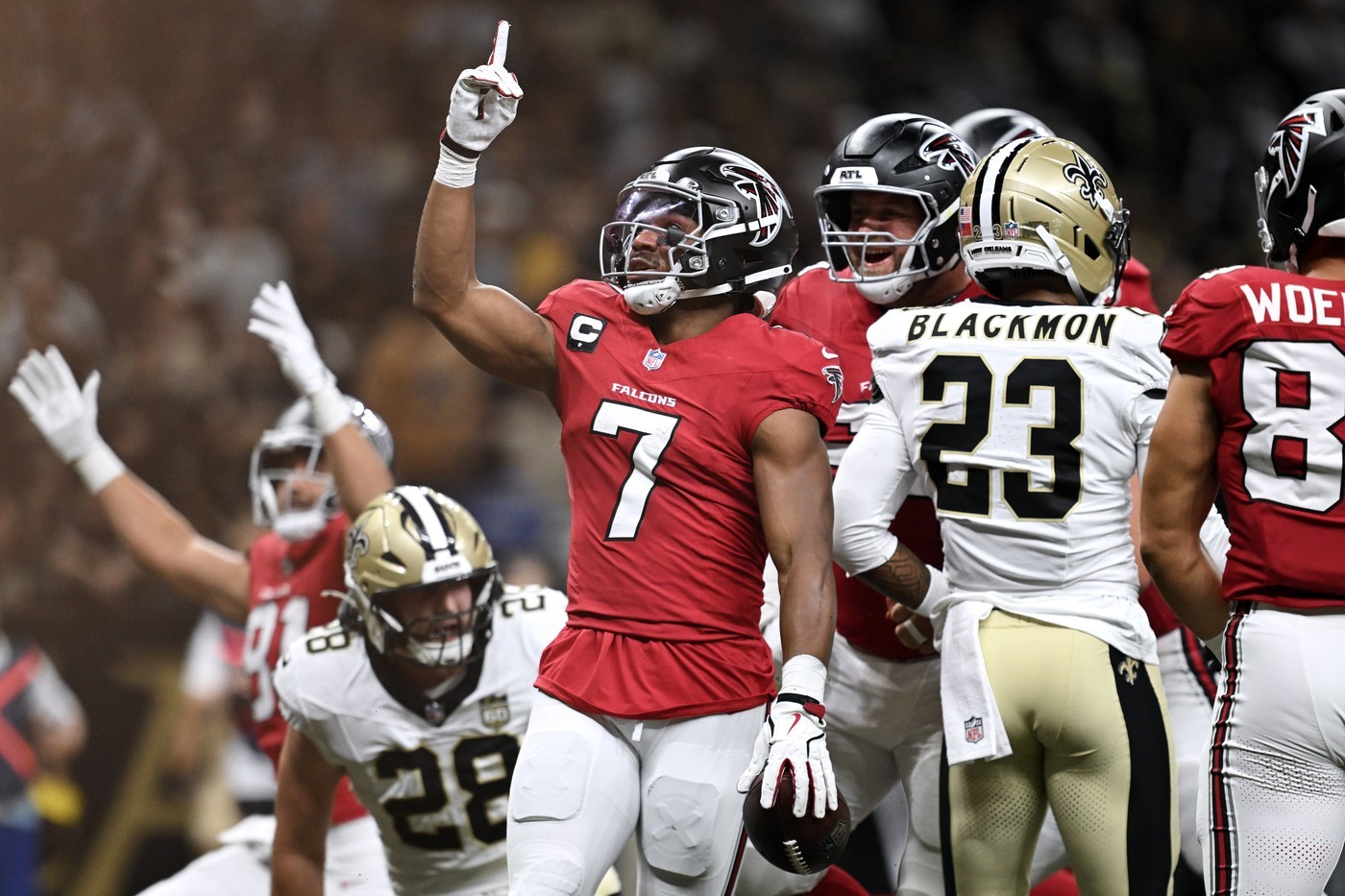 Falcons light up Saints for 45 points as Bijan Robinson continues to shine