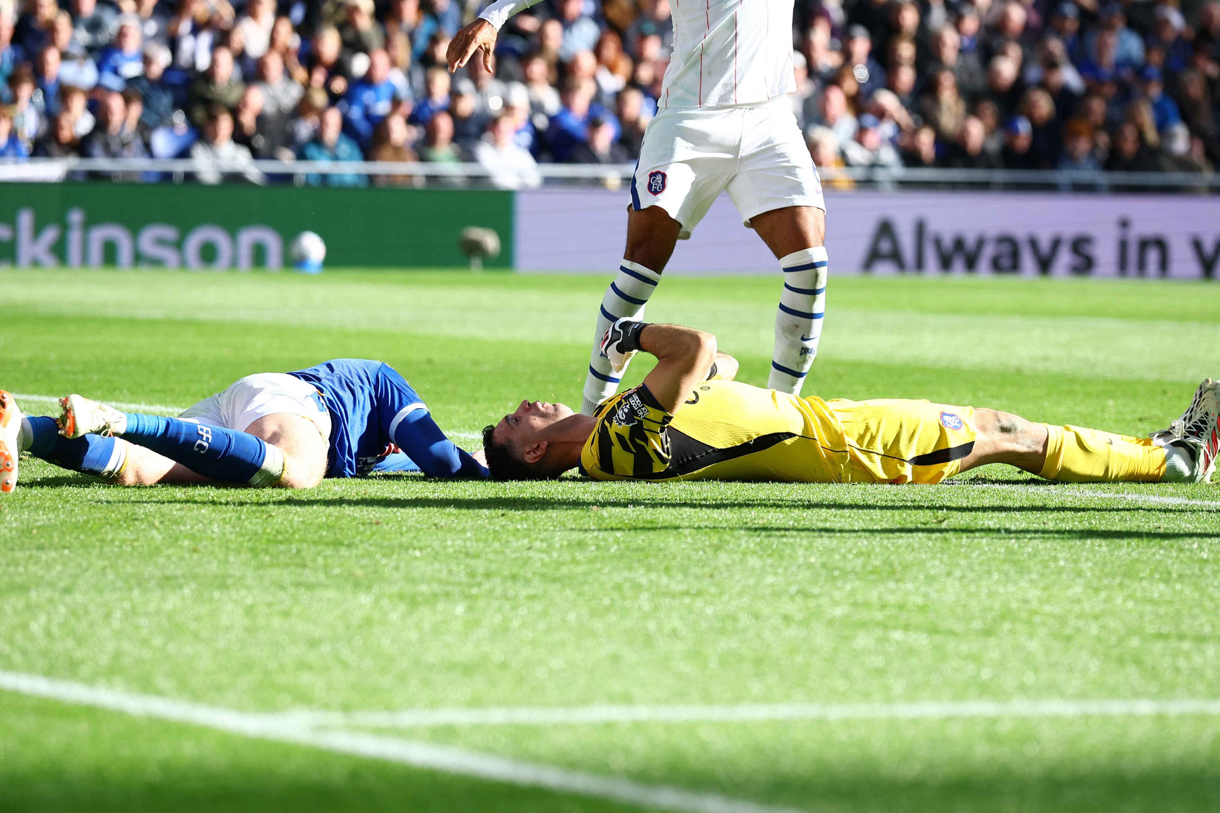 Branthwaite and Martinez collided heads