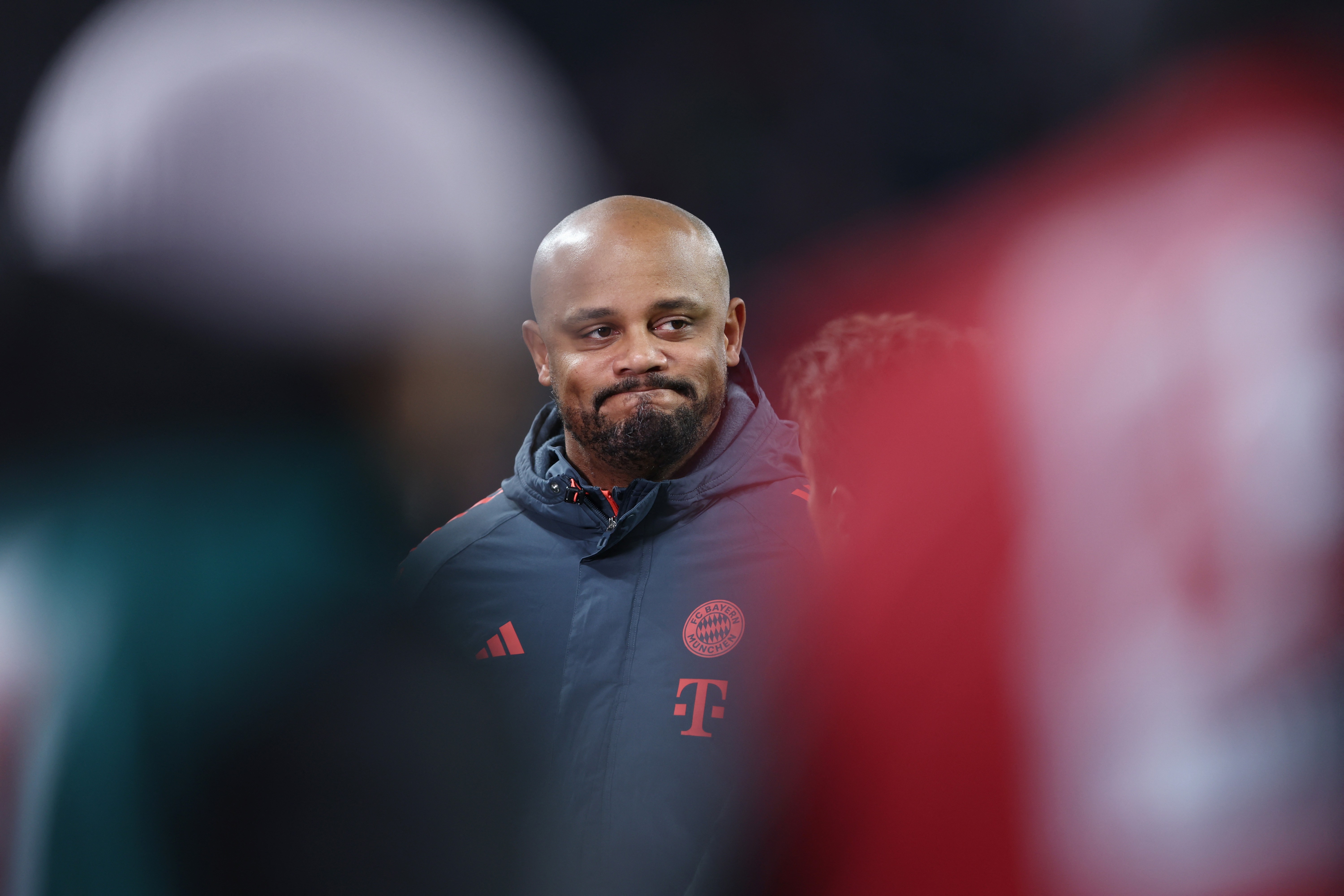 Vincent Kompany watches on 