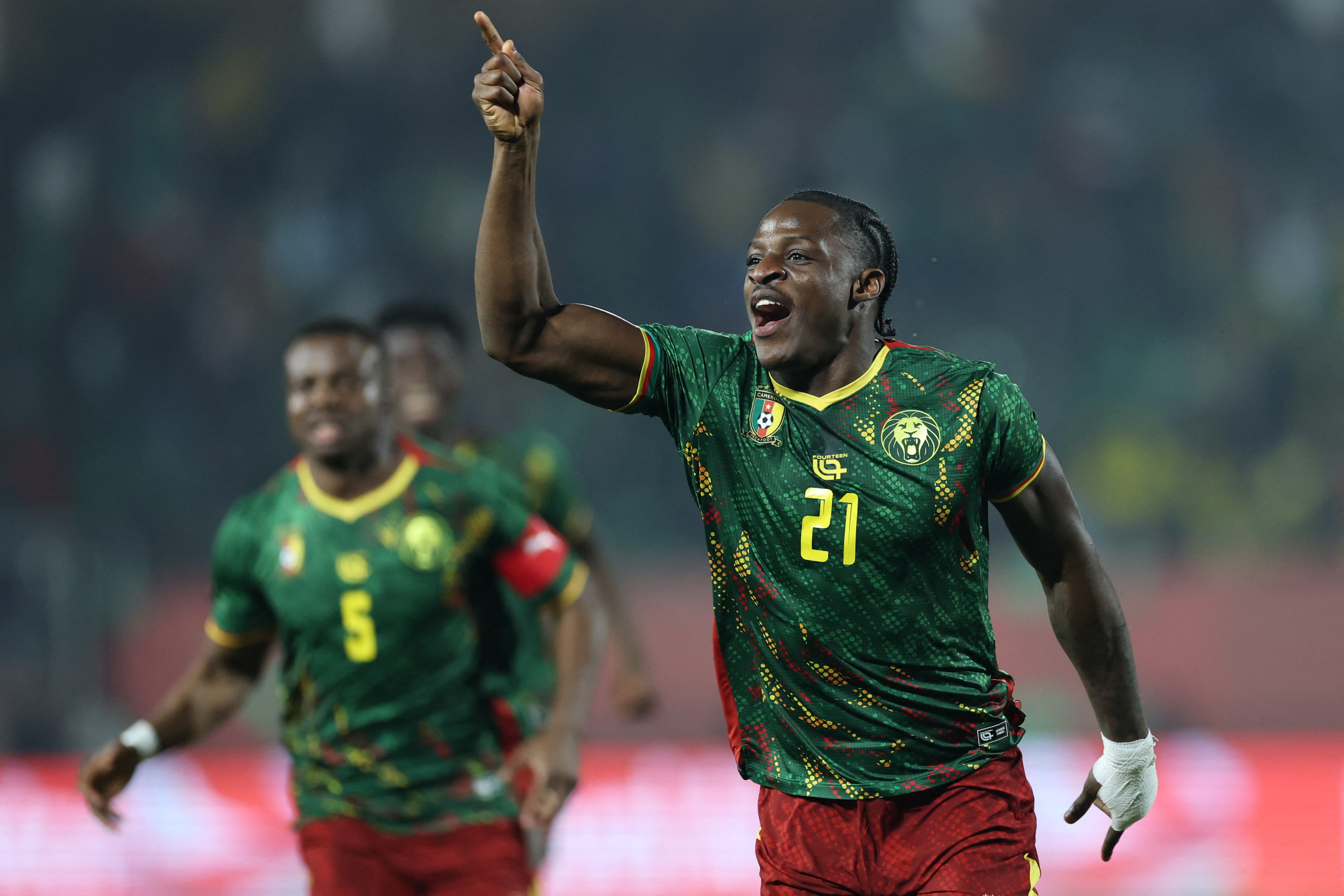 Karl Etta Eyong scored the winner for Cameroon against Gabon. 