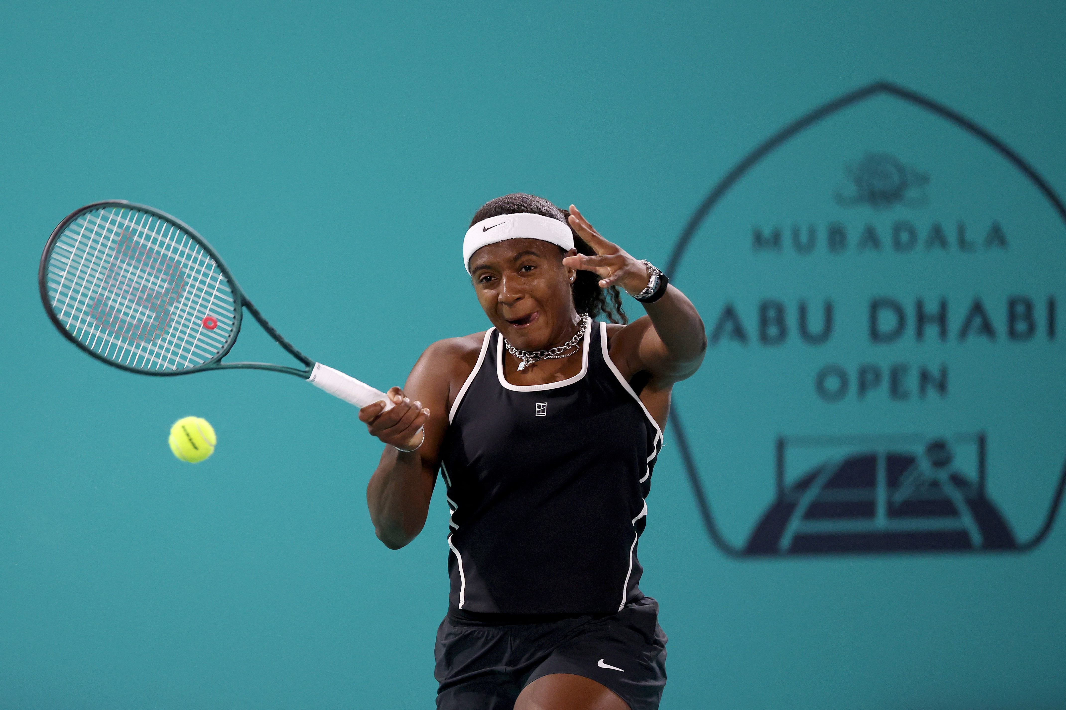Hailey Baptiste in action in Abu Dhabi.