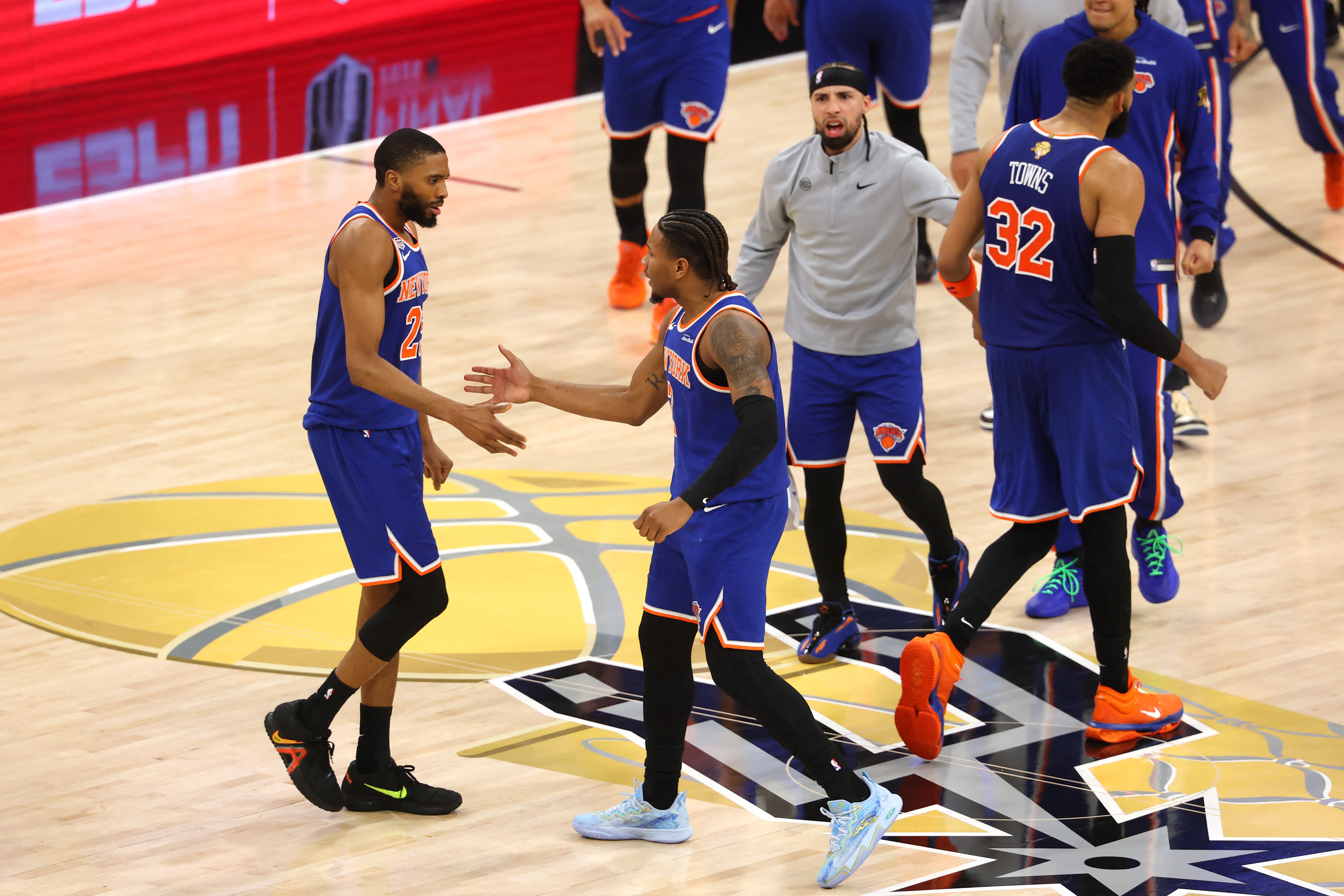 The New York Knicks have a 2-0 lead in the NBA Finals.