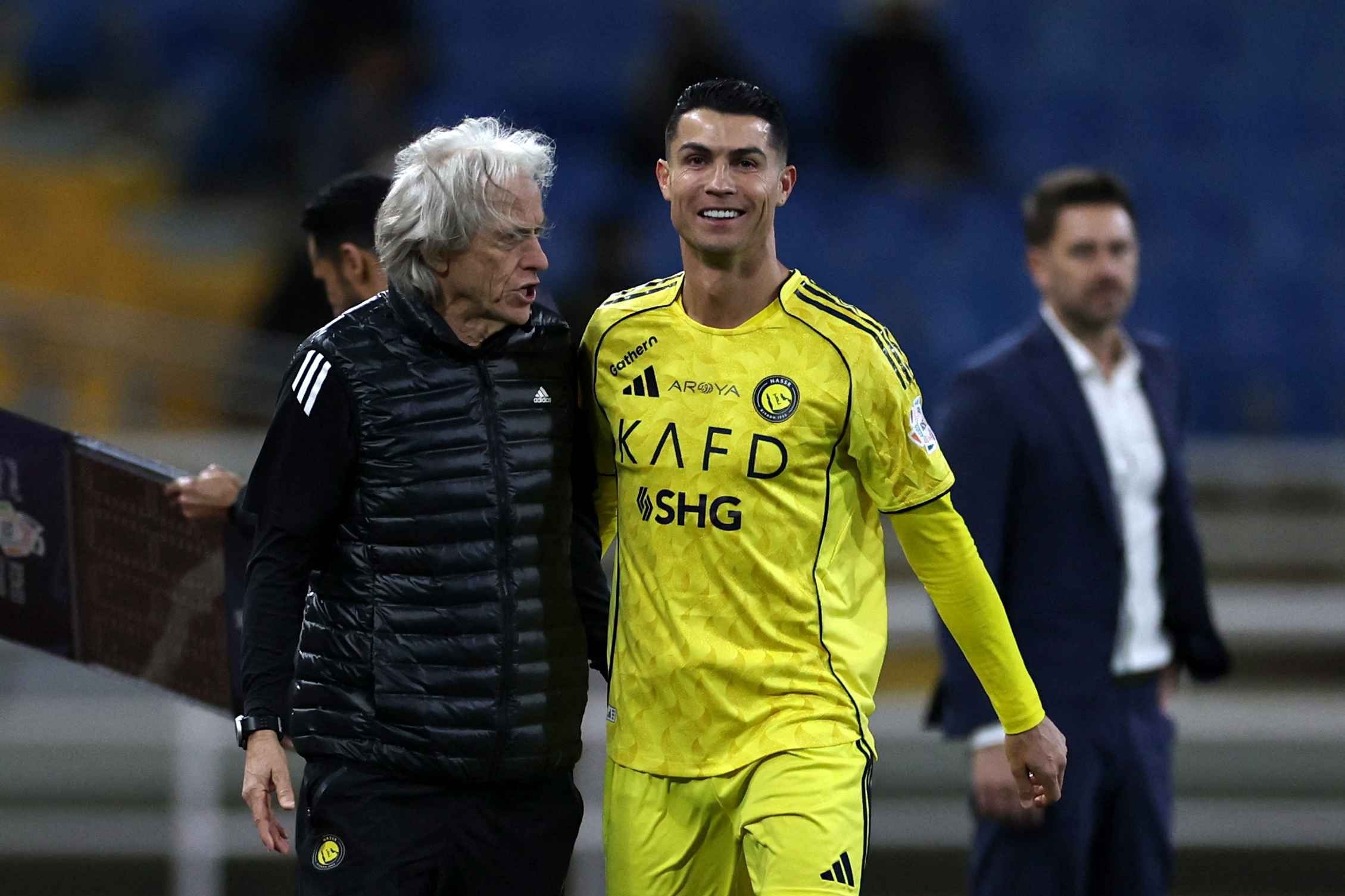Cristiano Ronaldo with Jorge Jesus, Al Nassr’s coach