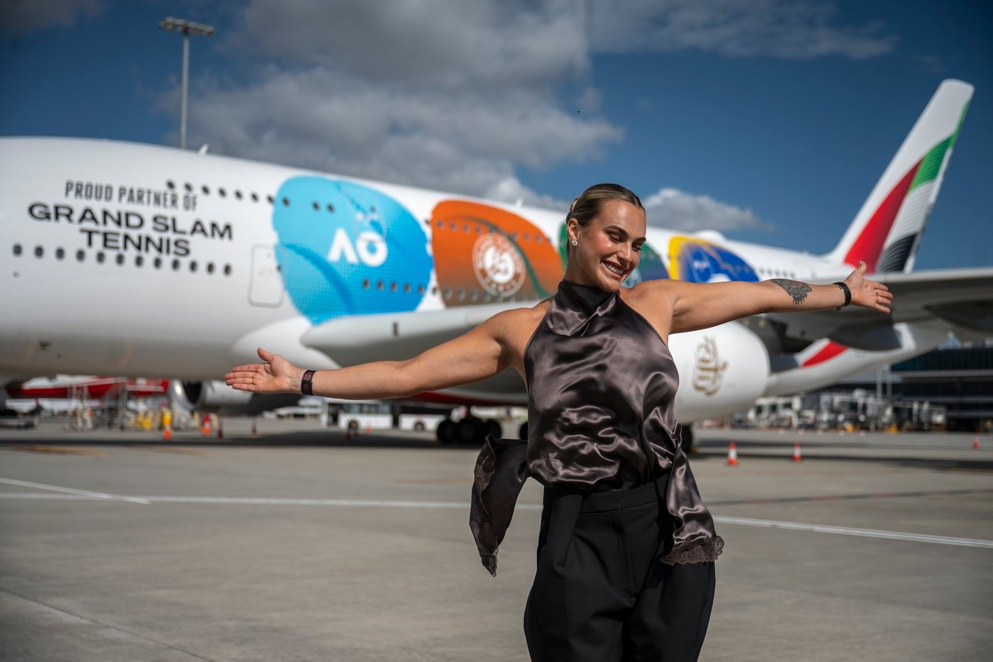Sabalenka arriving in Melbourne for the Australian Open