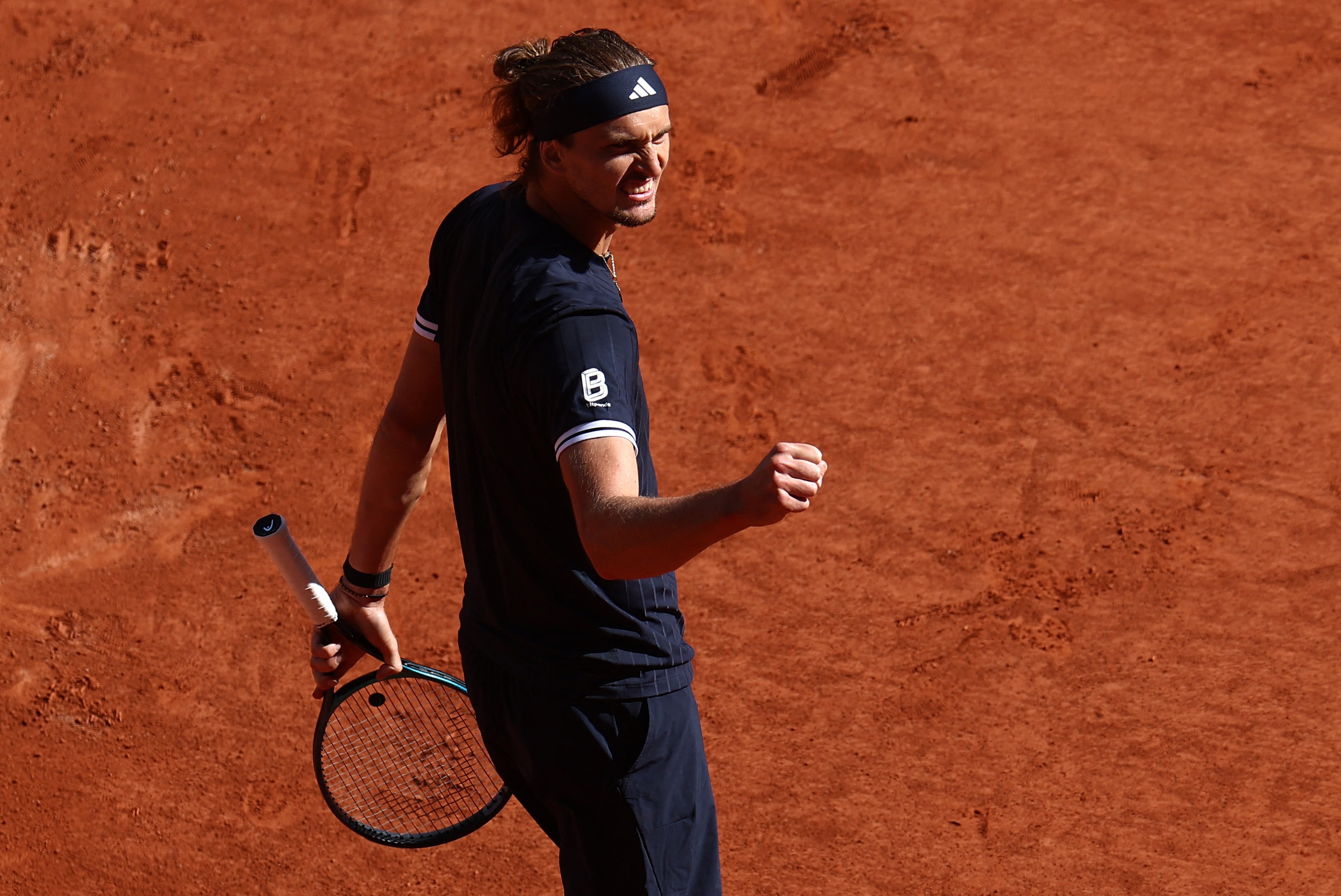 Alexander Zverev celebrates his win