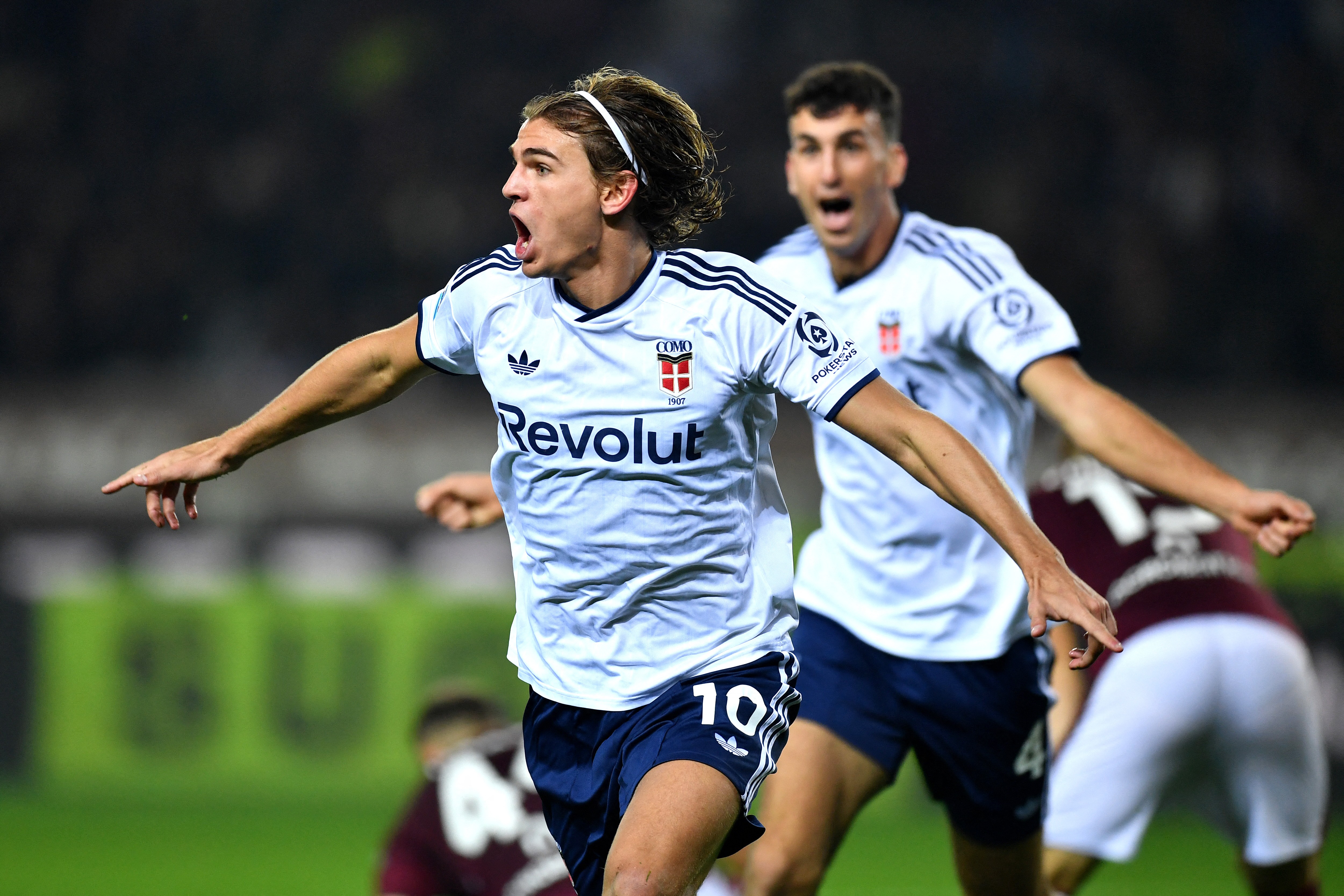 Paz celebrates his goal