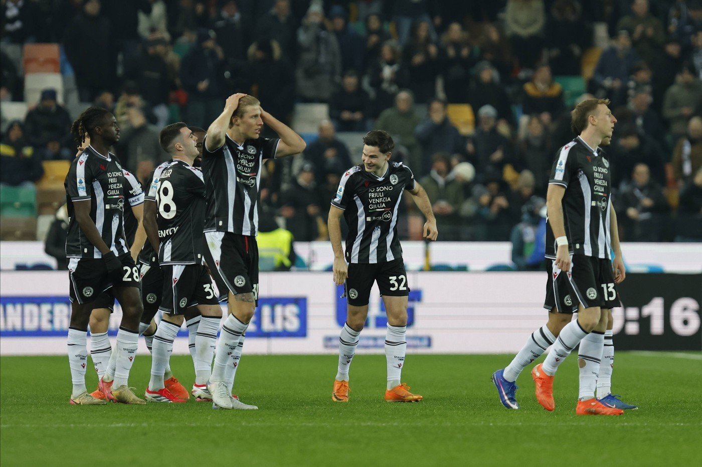 Udinese celebrate their goal