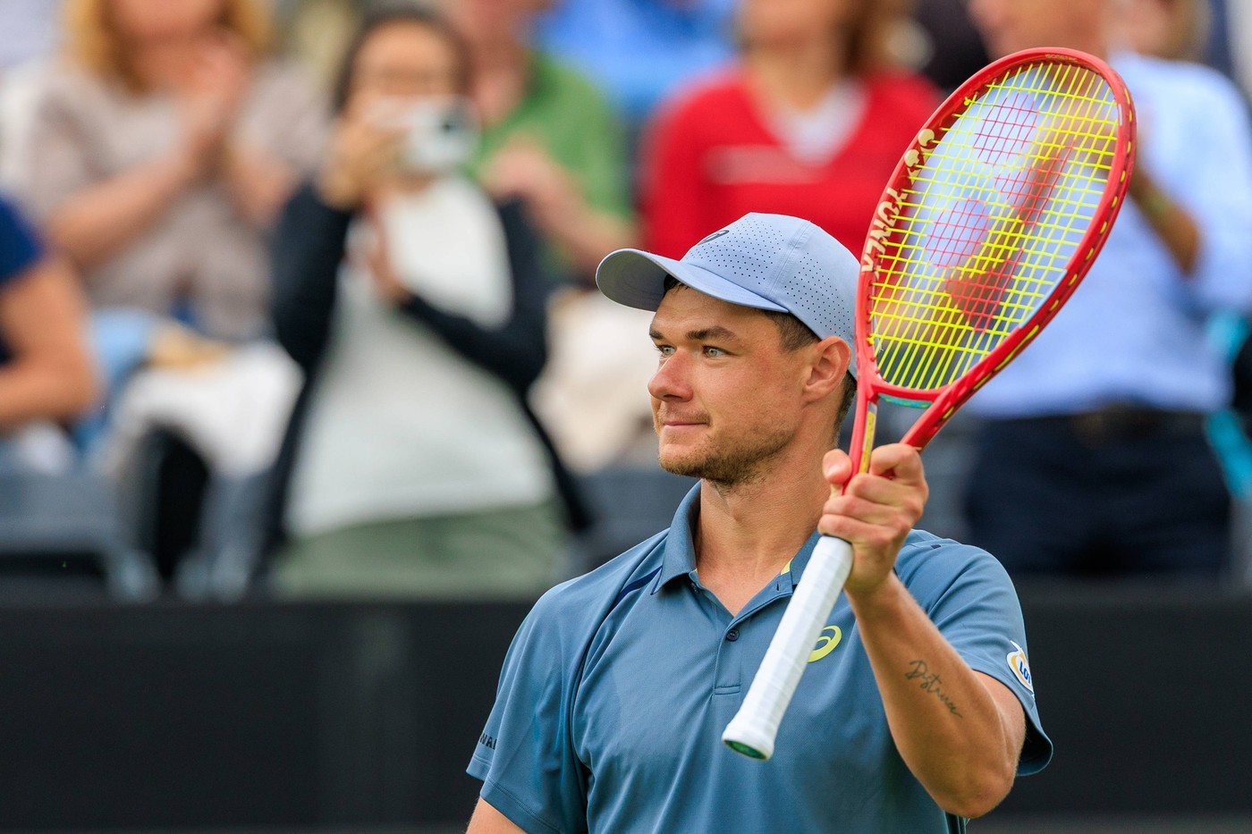 Kamil Majchrzak during his match against Daniil Medvedev