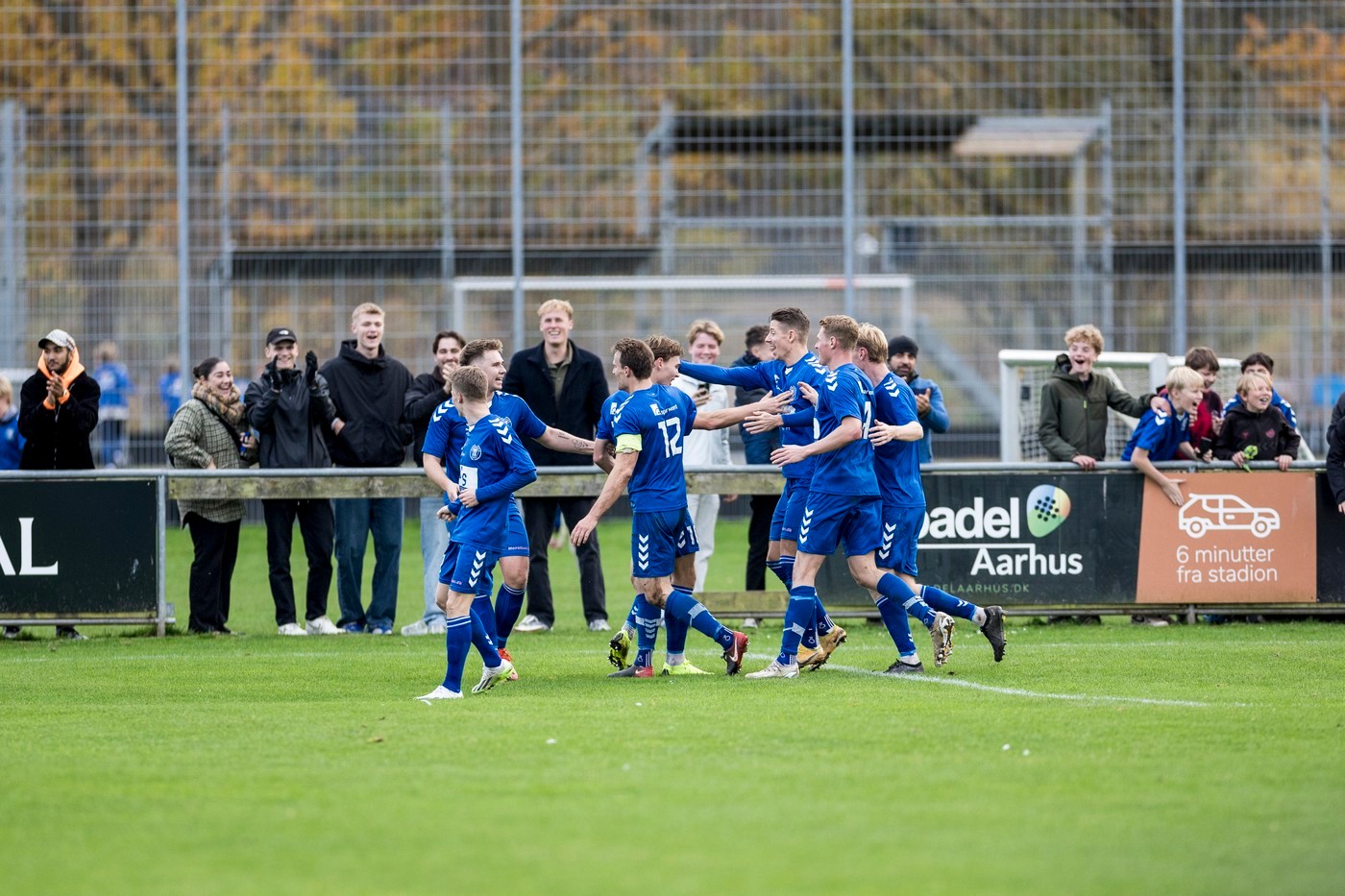 Brabrand celebrates their entry into the Danish Cup quarter-final