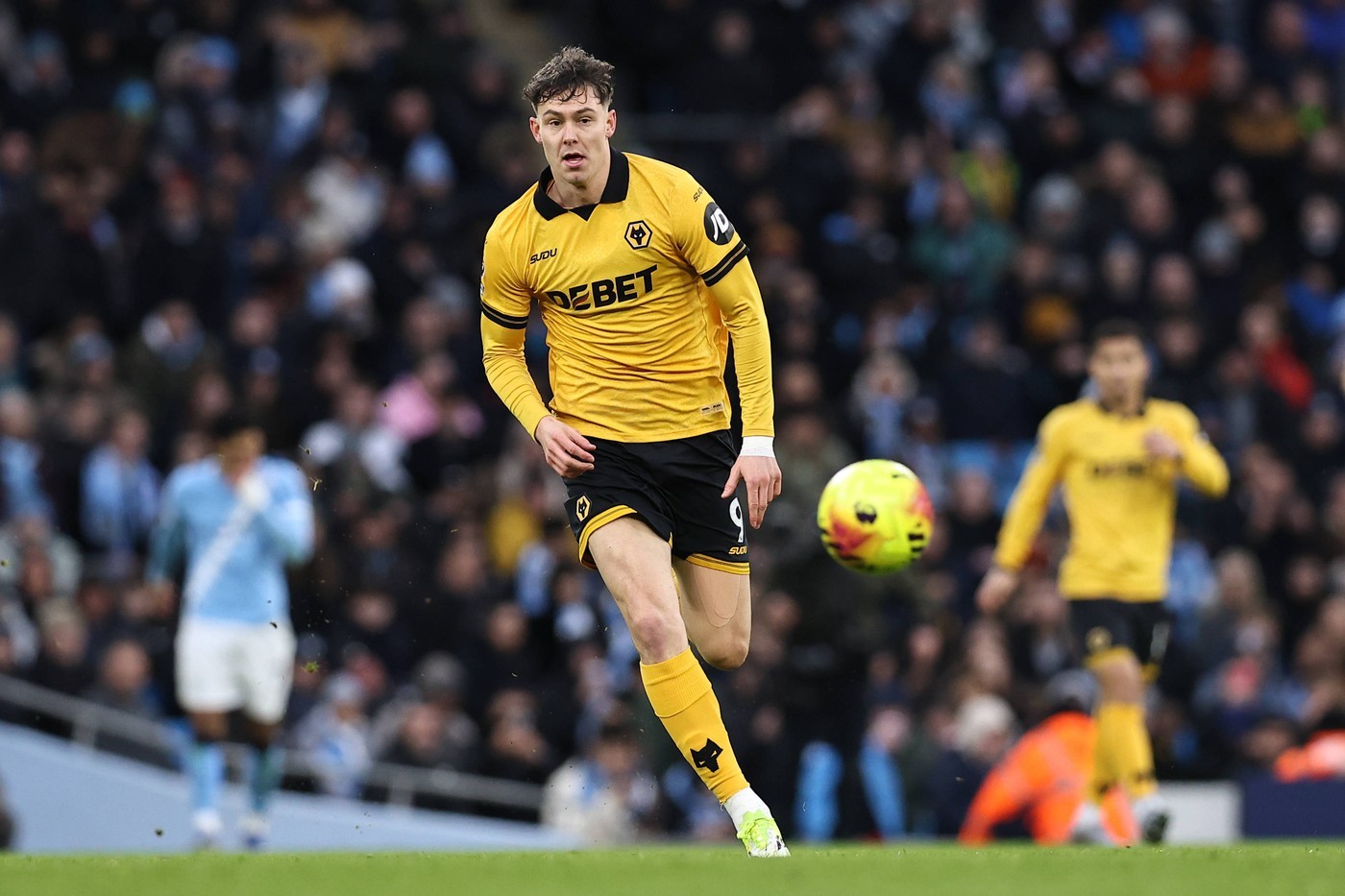 Crystal Palace's new signing Jorgen Strand Larsen in action for Wolverhampton Wanderers