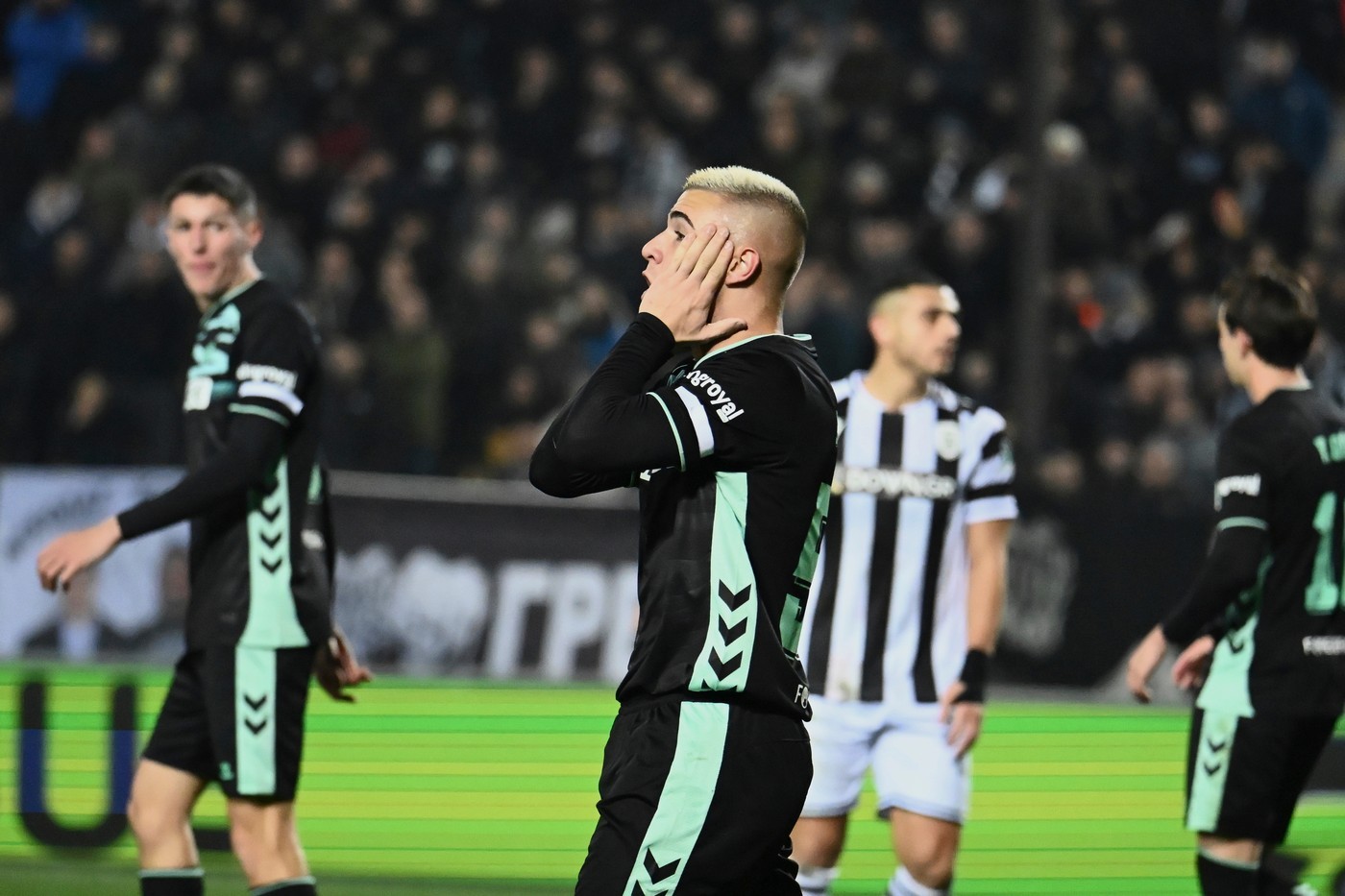 Real Betis' Pablo Garcia reacts