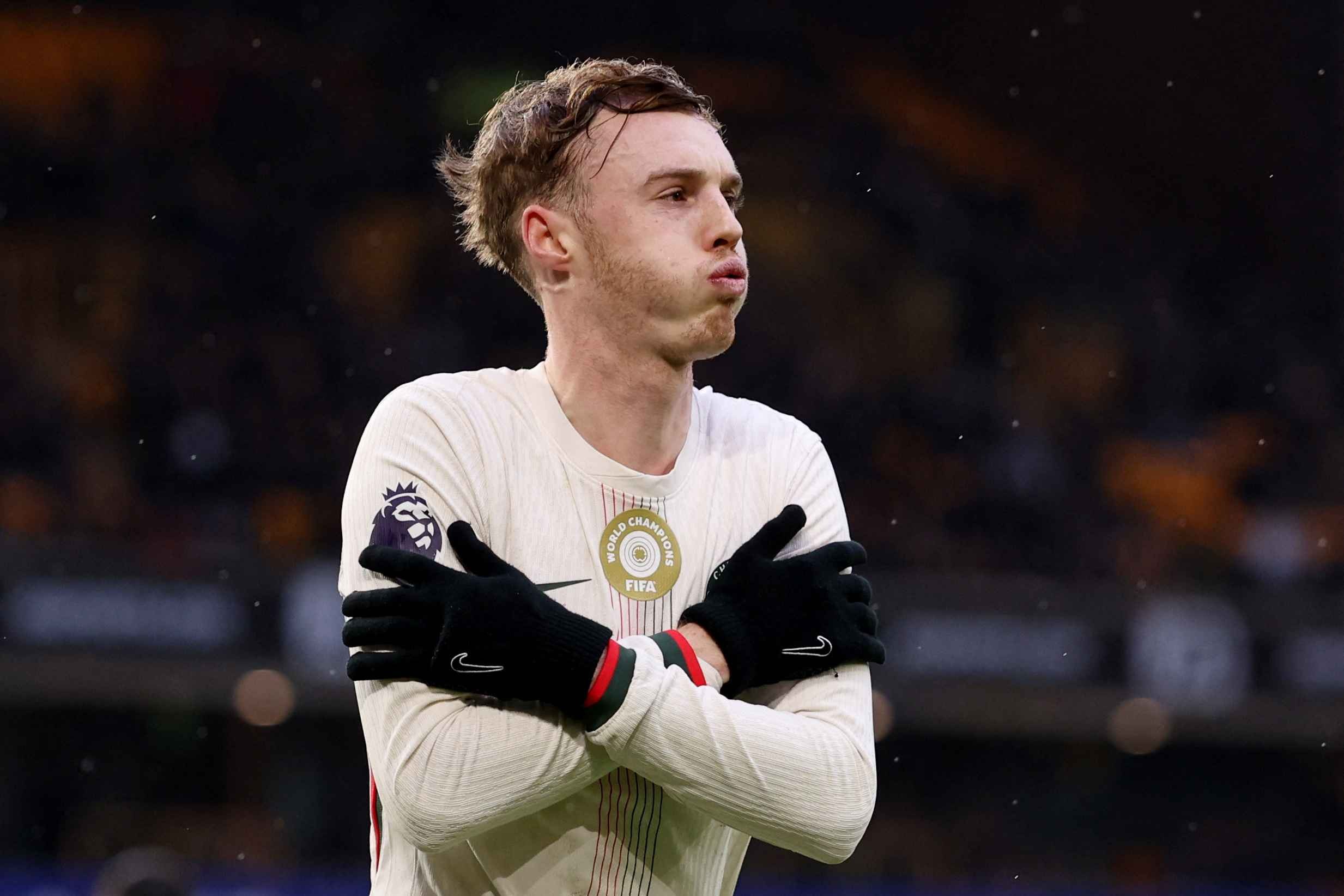 Palmer celebrates after scoring for Chelsea