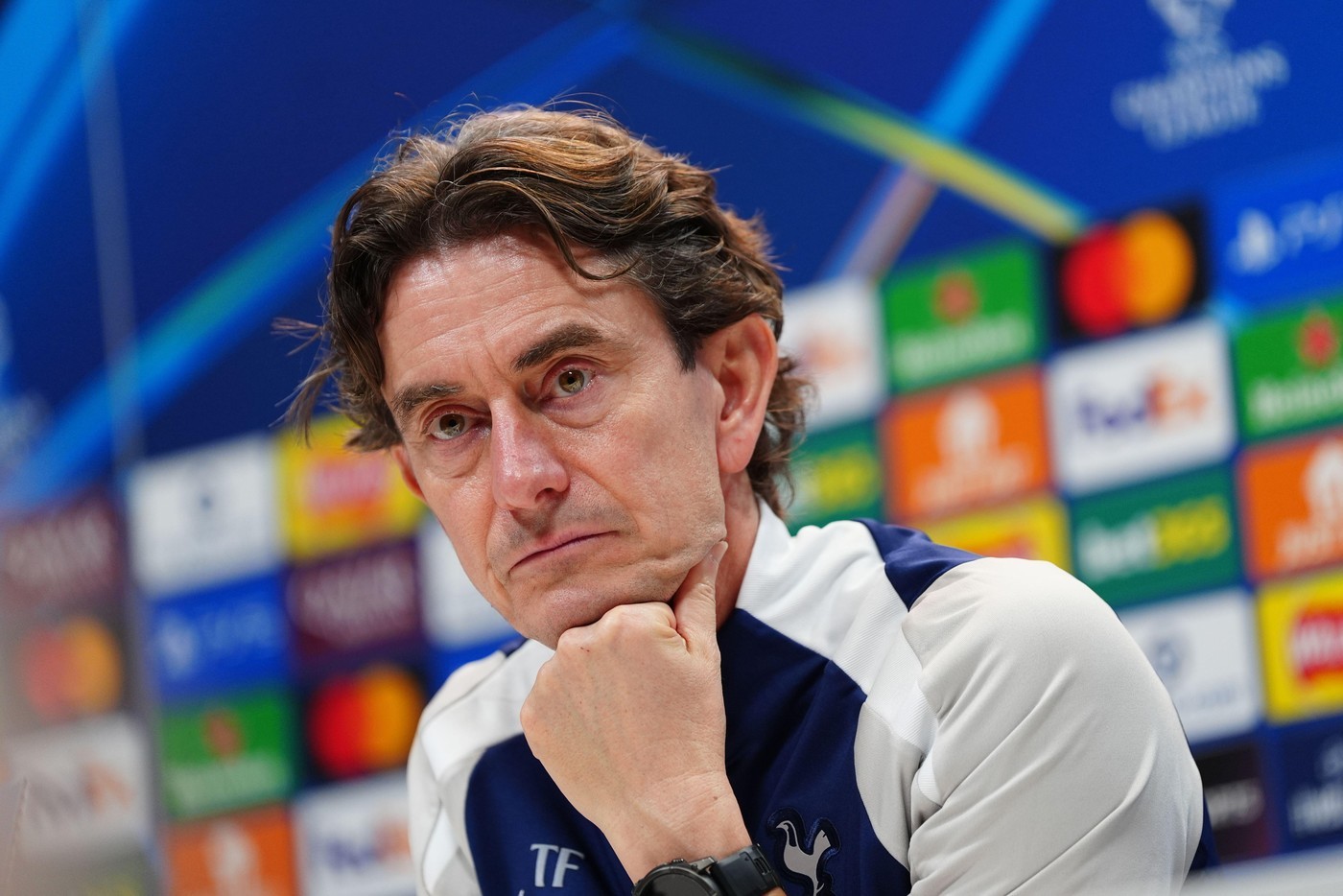 Frank speaks to the media