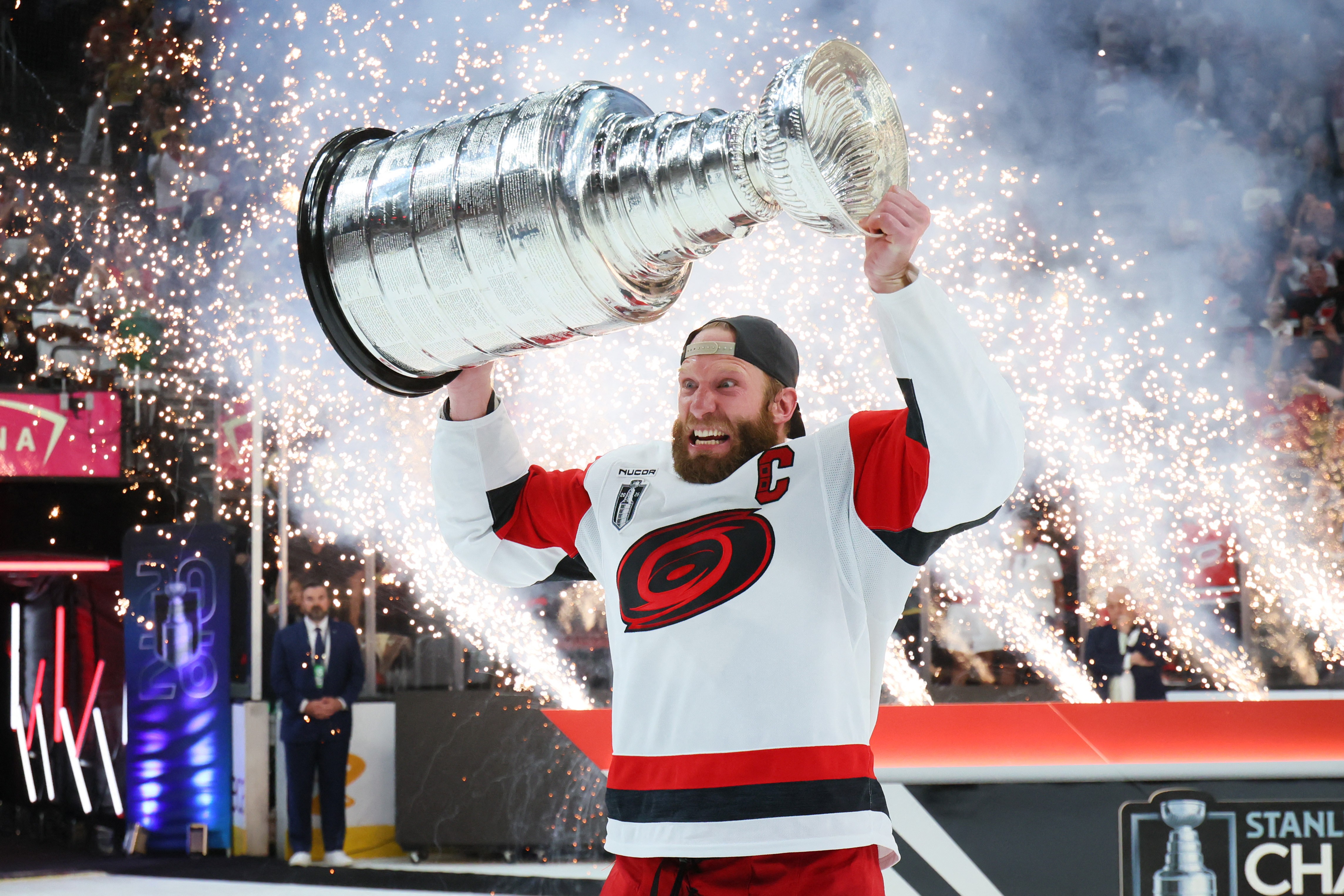 Hurricanes captain Jordan Staal lifts Stanley Cup