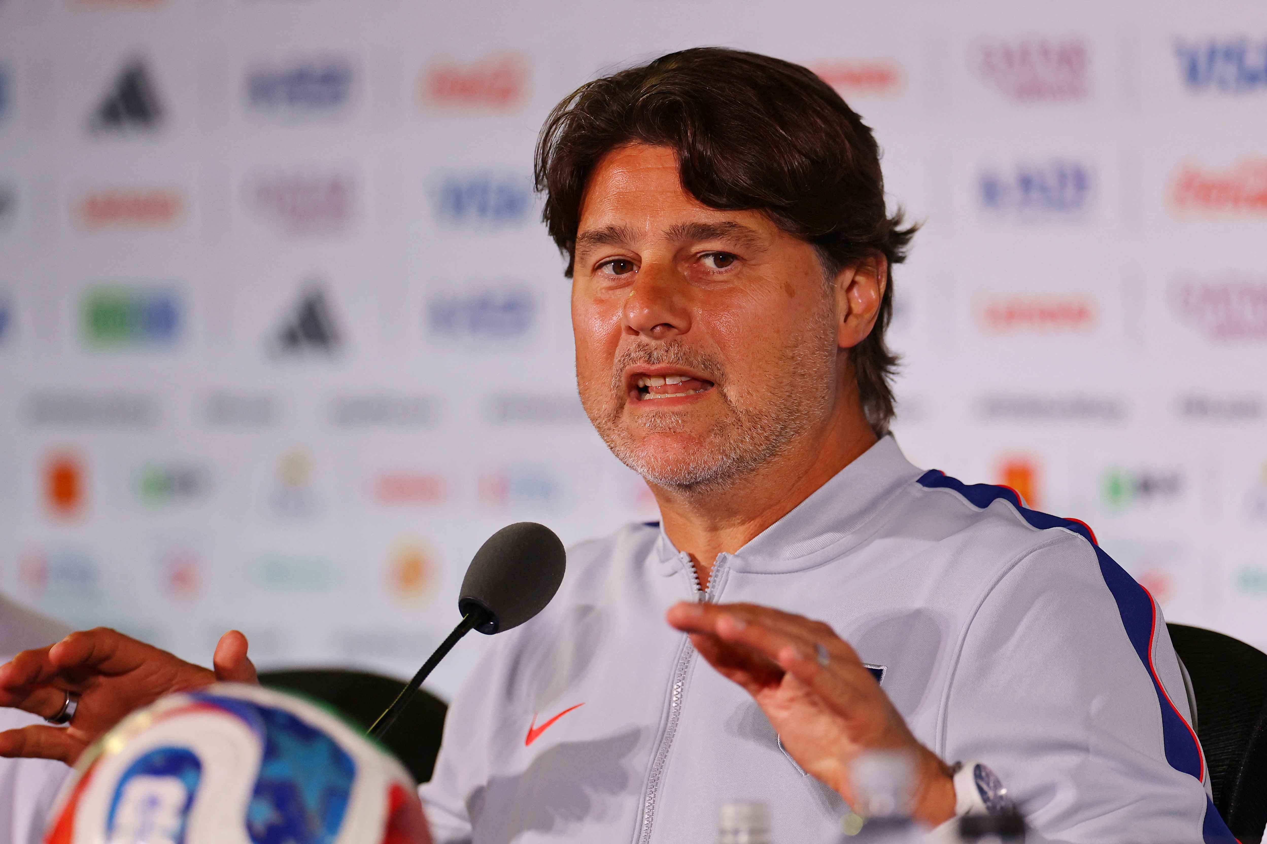 Mauricio Pochettino speaks with the media ahead of the United States' World Cup opener.