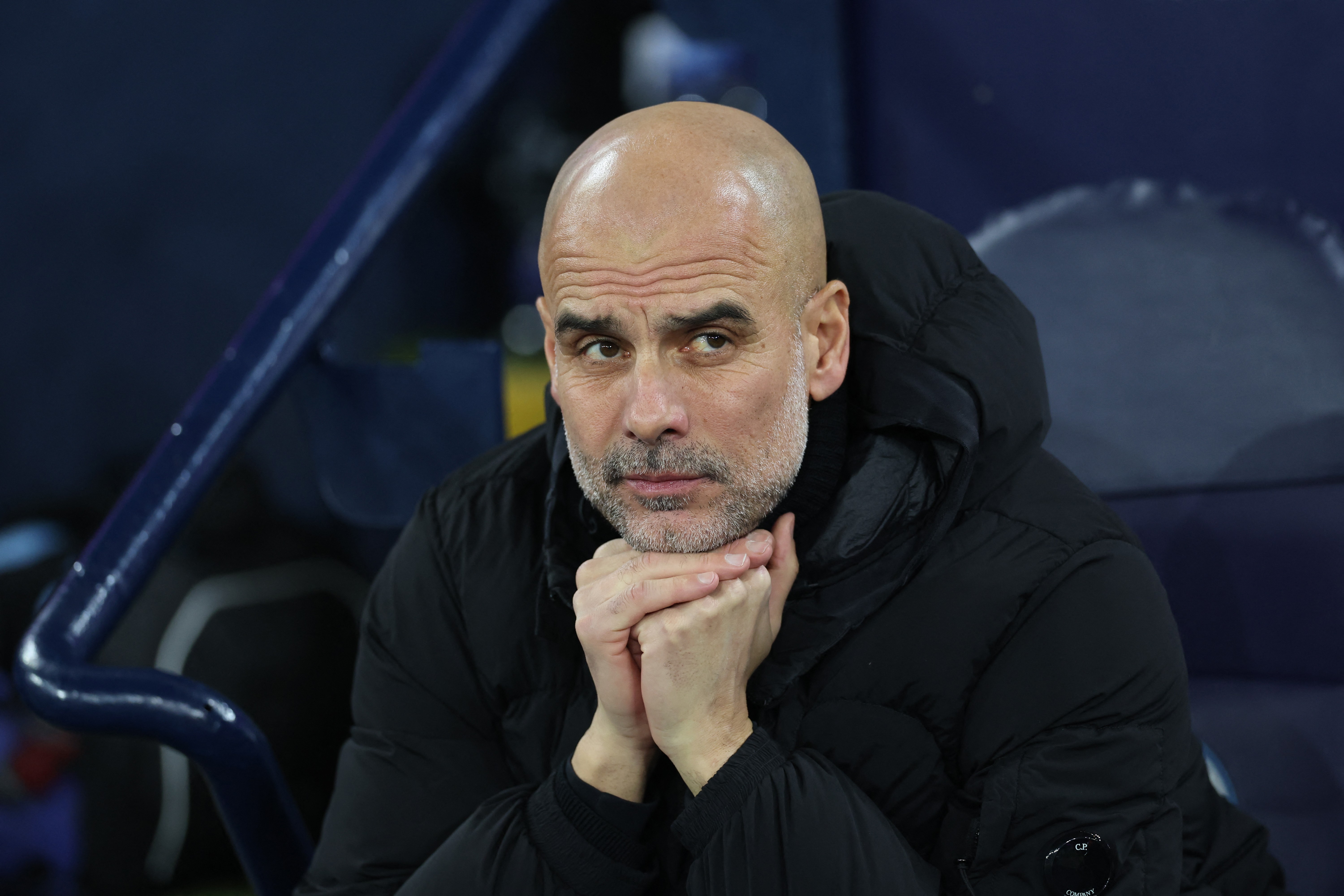 Guardiola watches on as Man City face Exeter