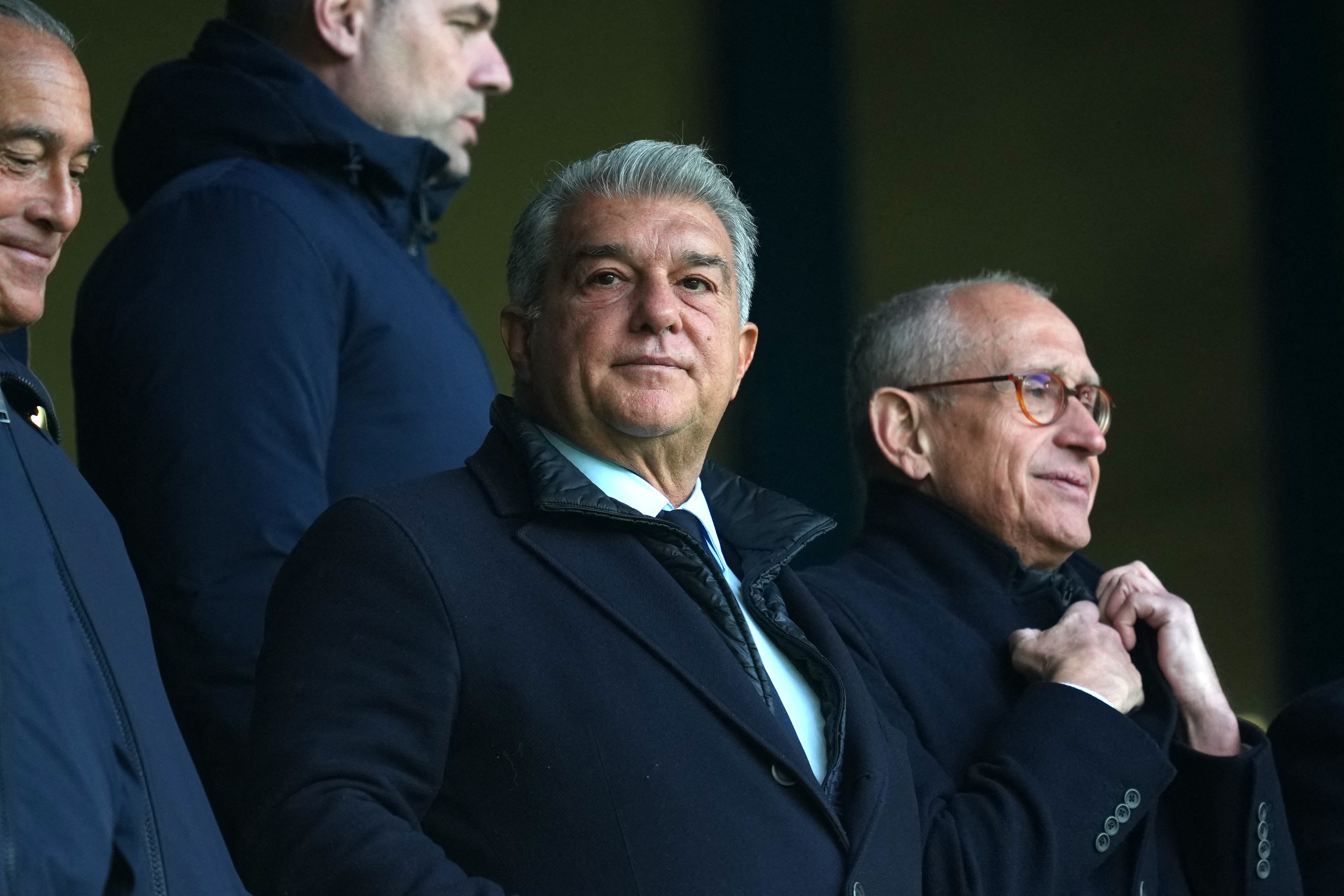 Joan Laporta, president of FC Barcelona, pictured in the stands
