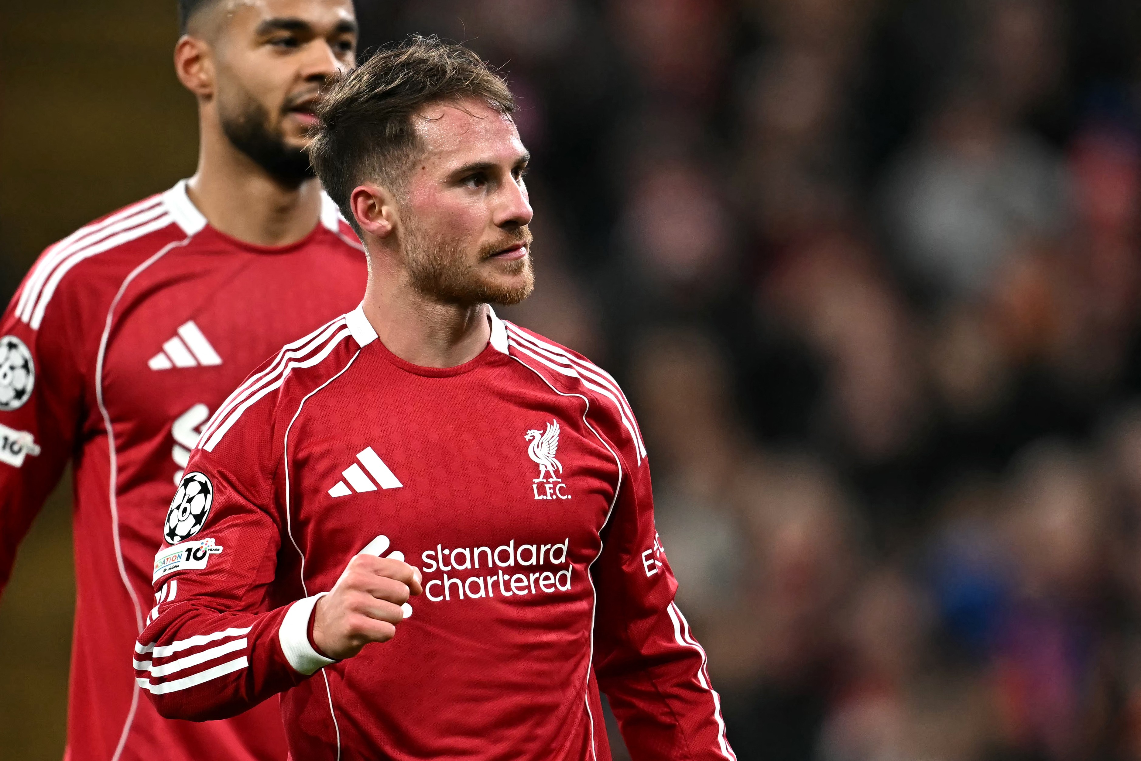 Mac Allister scored goals either side of half-time for Liverpool