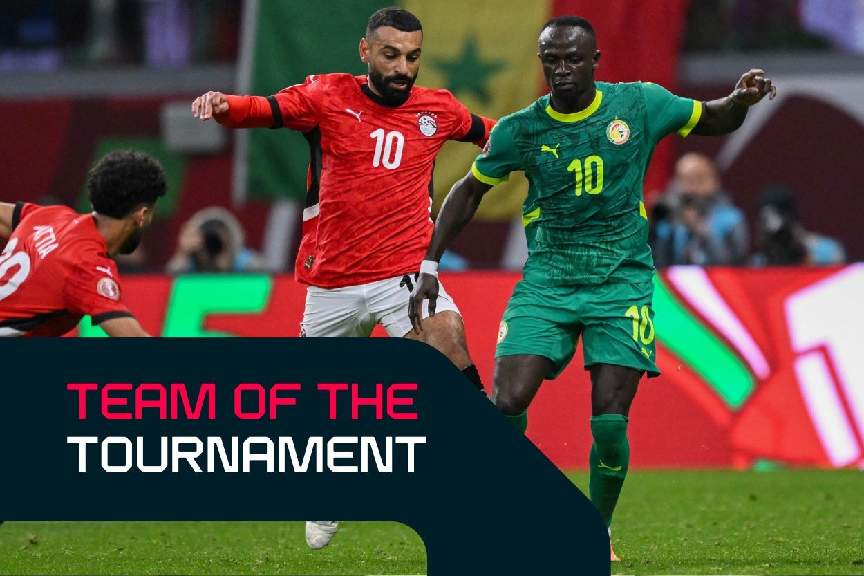 Mohamed Salah and Sadio Mane battle during the AFCON semi-finals