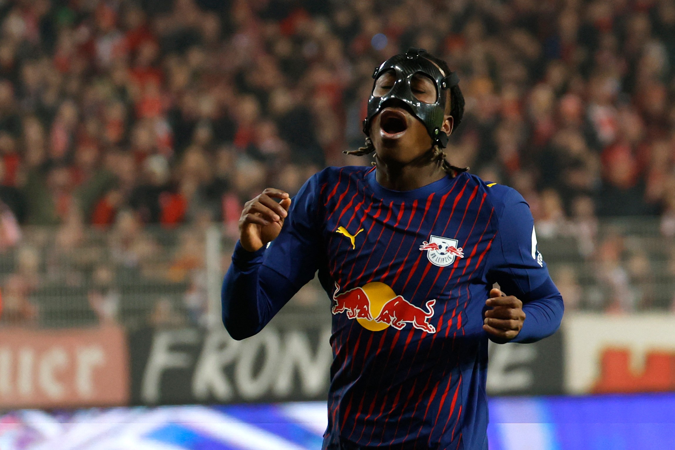 Diomande in action for Leipzig