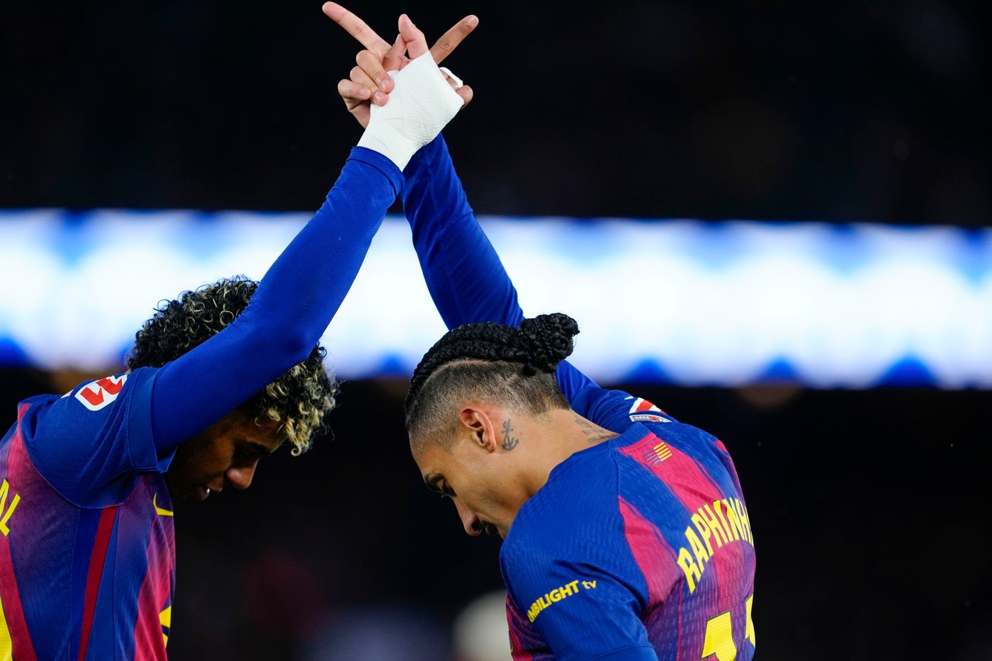 Lamine and Raphina scored for Barcelona