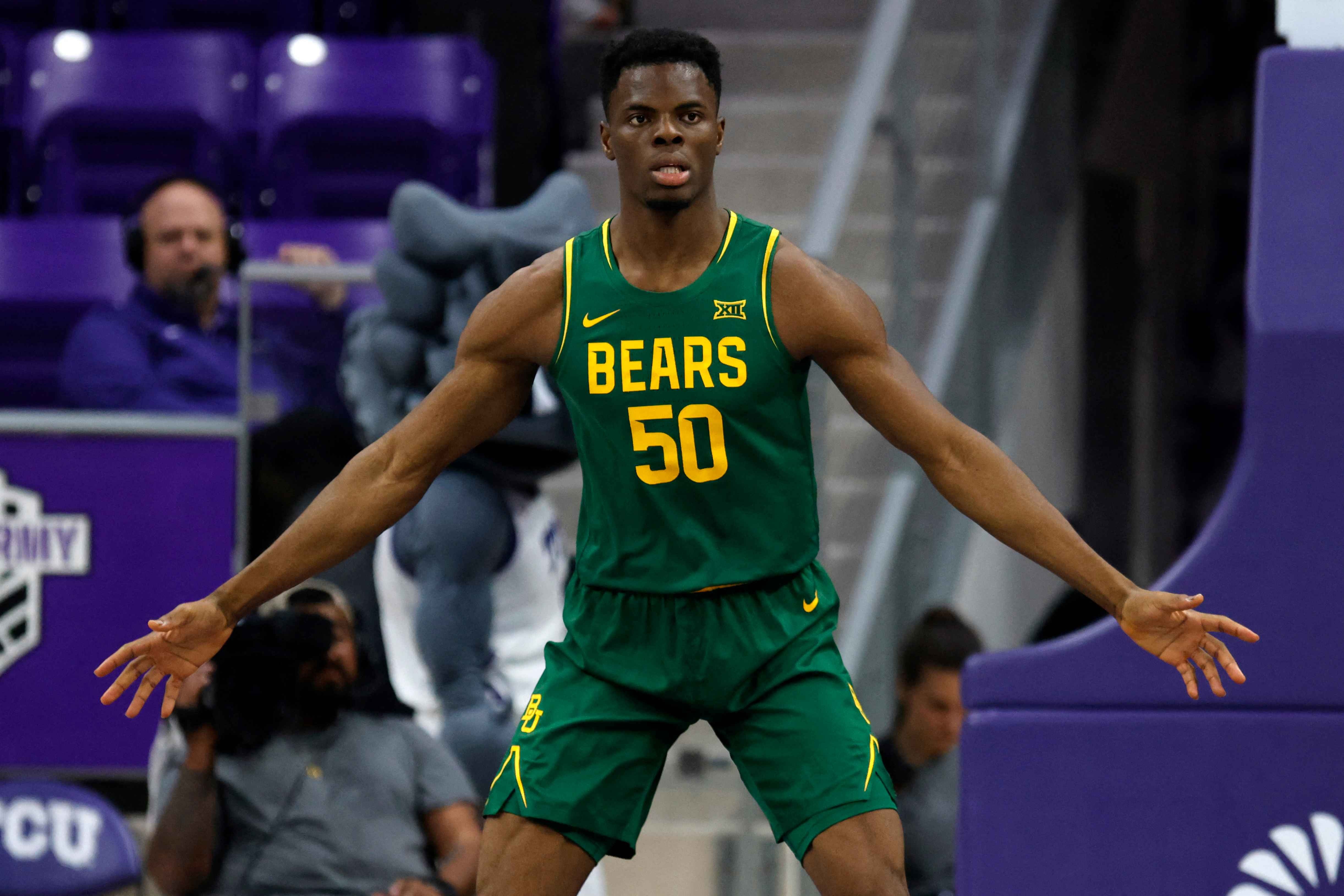 James Nnaji part of the action for the Baylor Bears in the NCAA.
