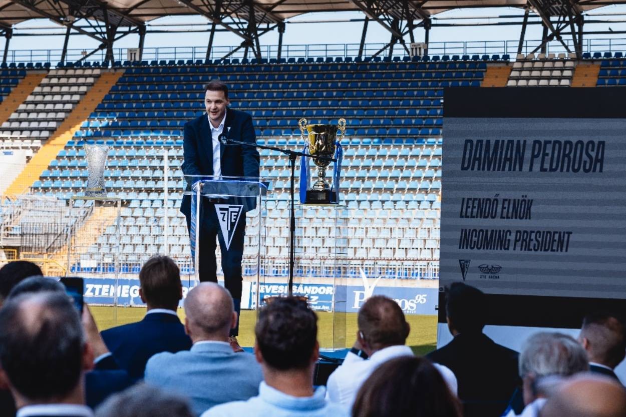 Pedrosa at the announcement of the club takeover