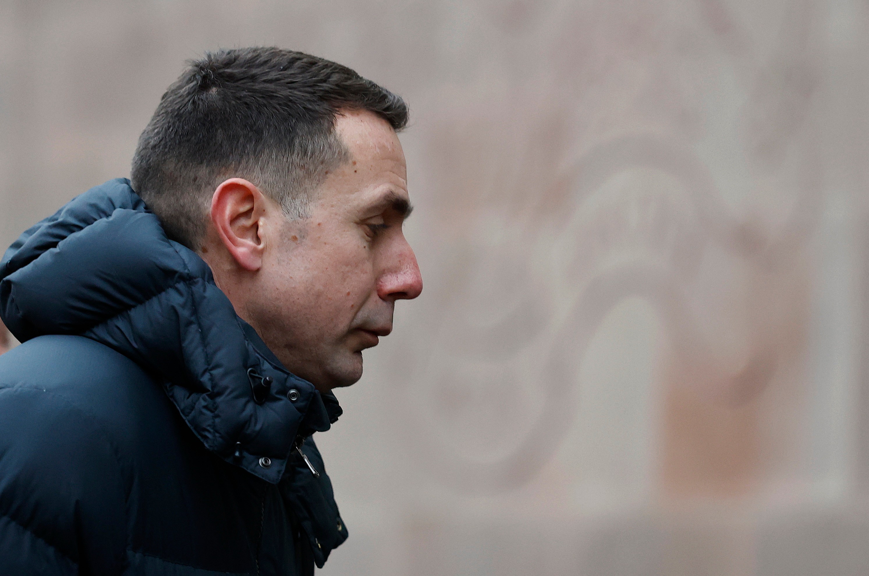 Former referee David Coote arrives at court