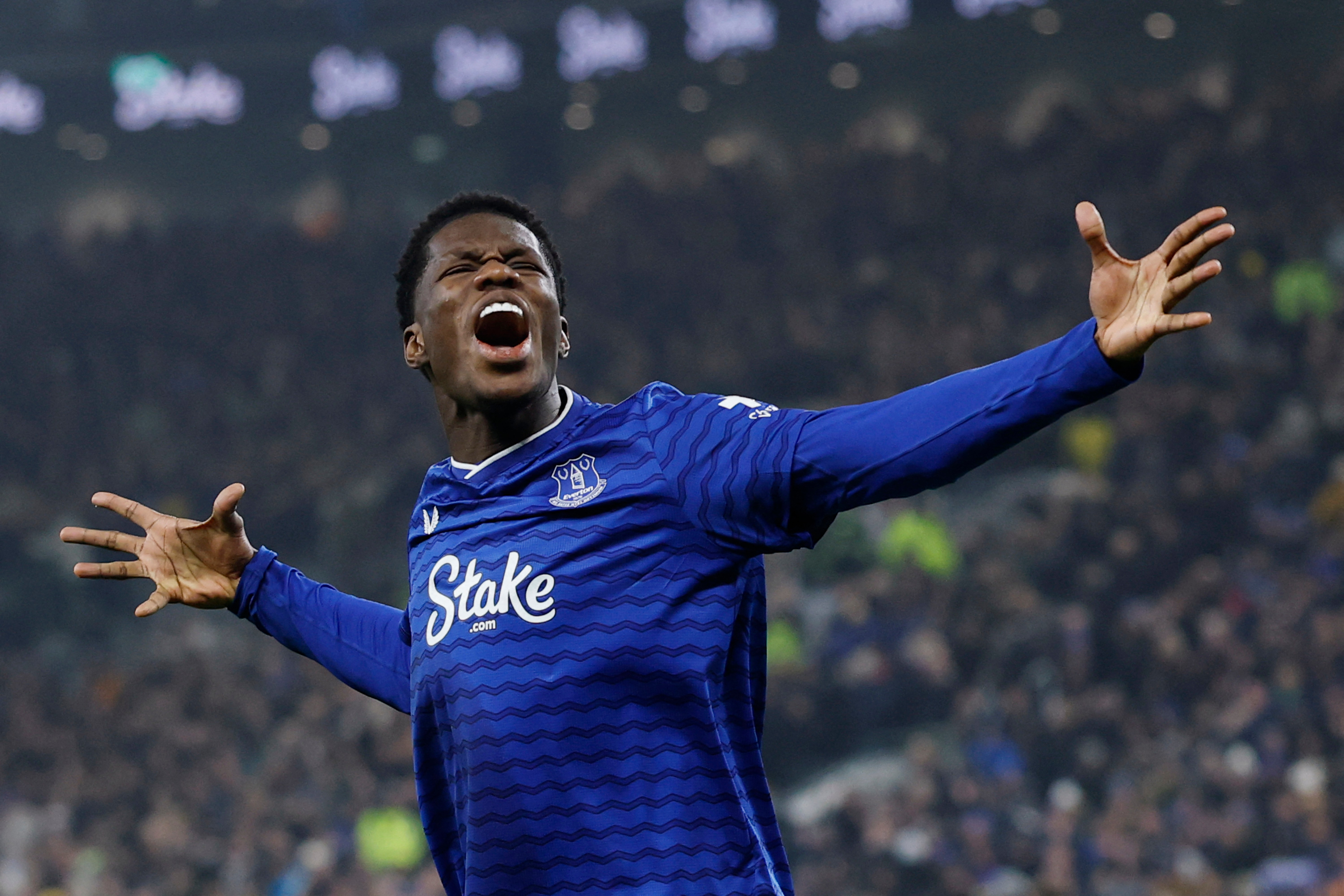 Thierno Barry celebrates