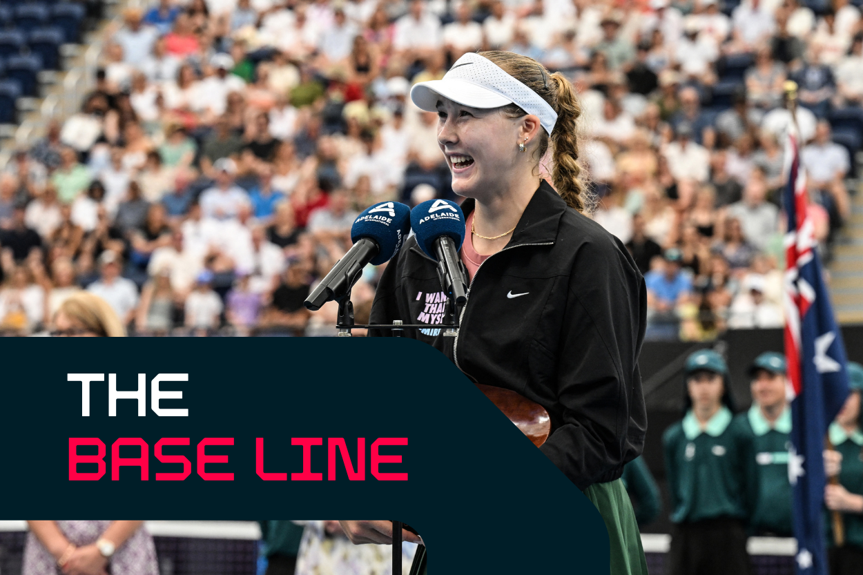 Andreeva speaks after her victory in the Adelaide final