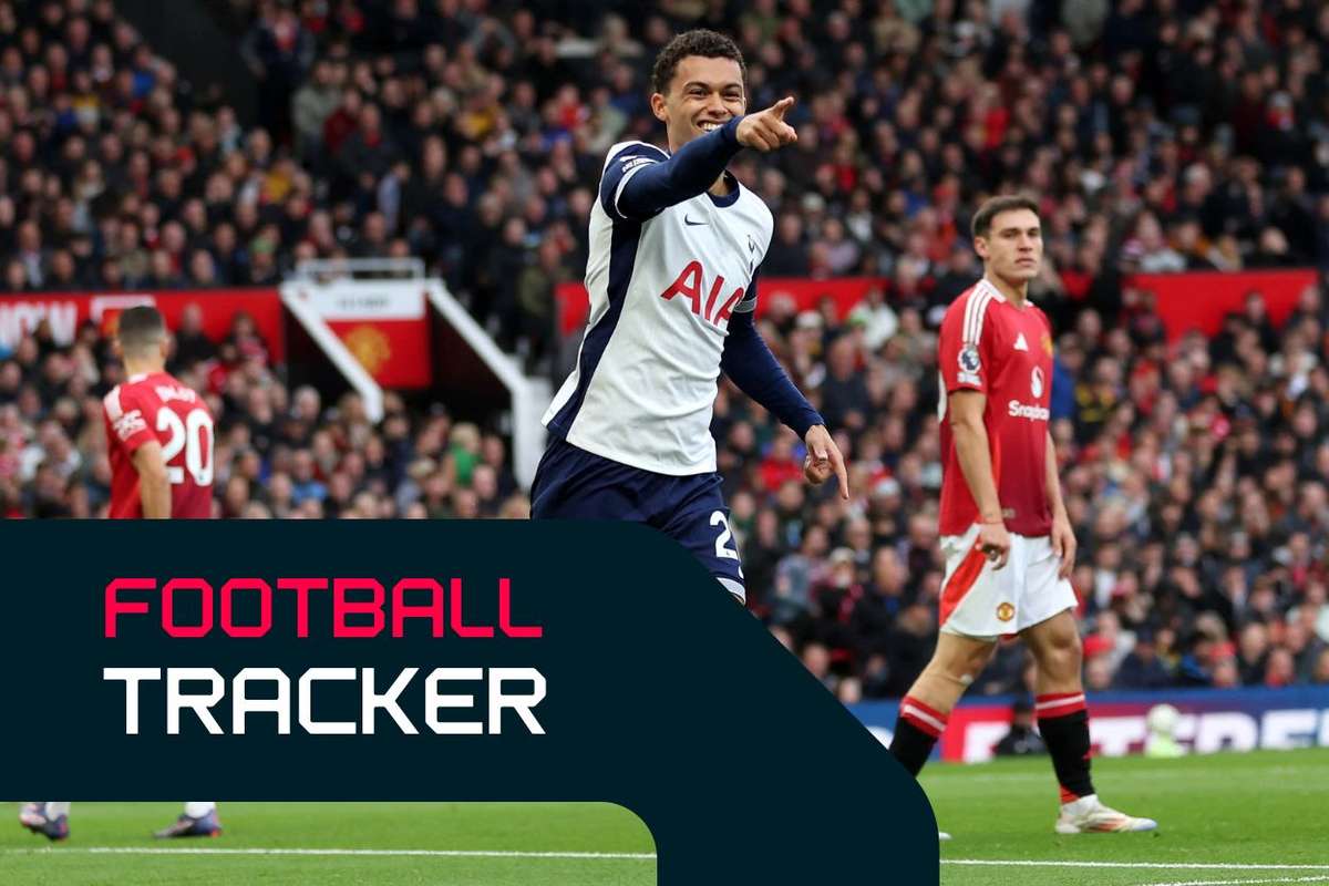Football Tracker Spurs three goals up against 10man United, Empoli