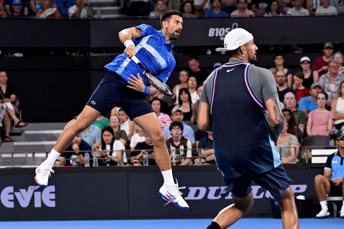 Novak Djokovic and Nick Kyrgios dazzle in Brisbane with winning doubles ...
