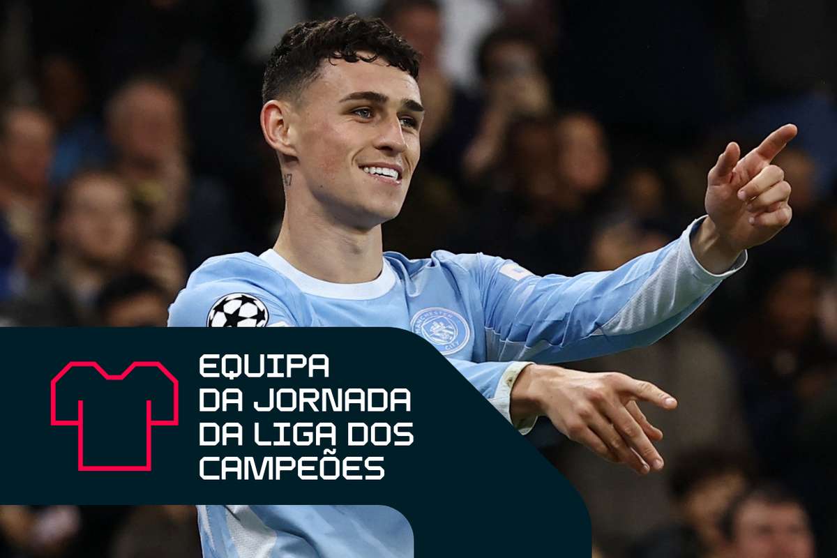 Phil Foden e Rio Ngumoha brilham na Equipa da Jornada da Liga dos Campeões